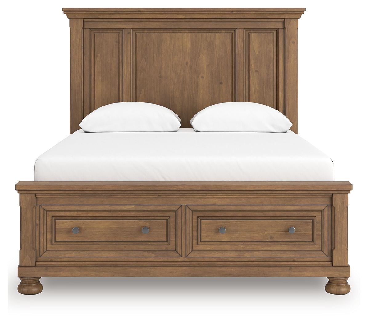 Ashley Furniture Feddinger - Queen Panel Storage Bed - Medium Brown - Image 6