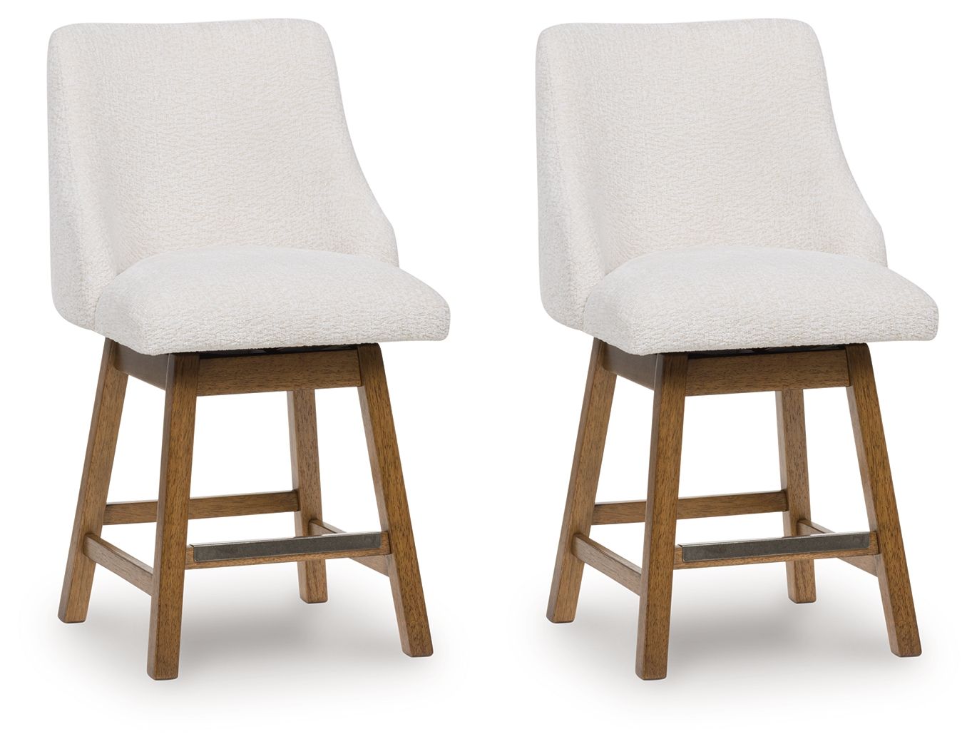 Upholstered Swivel Barstool (Set of 2)