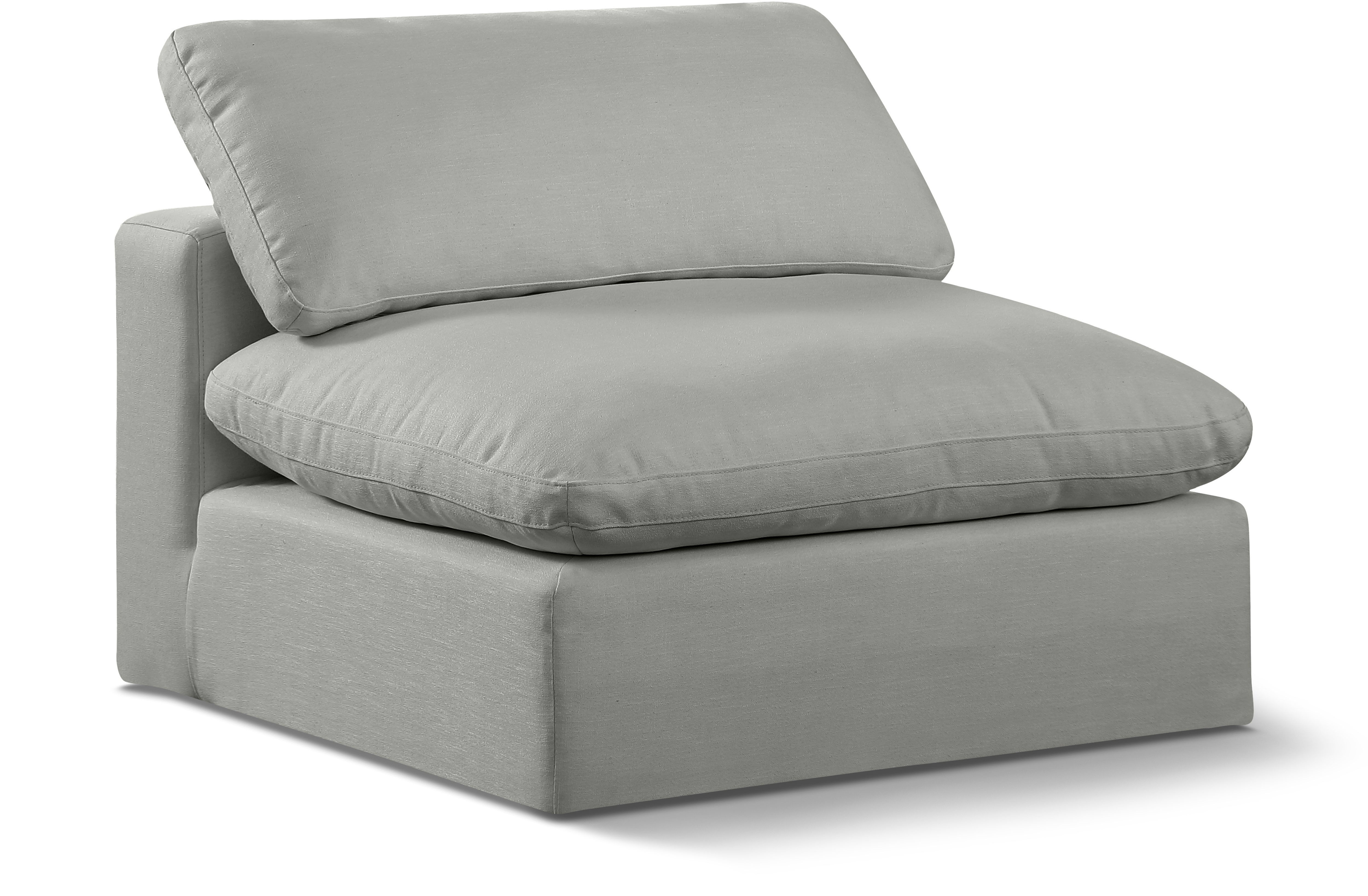 Comfy - Linen Armless Chair - Gray