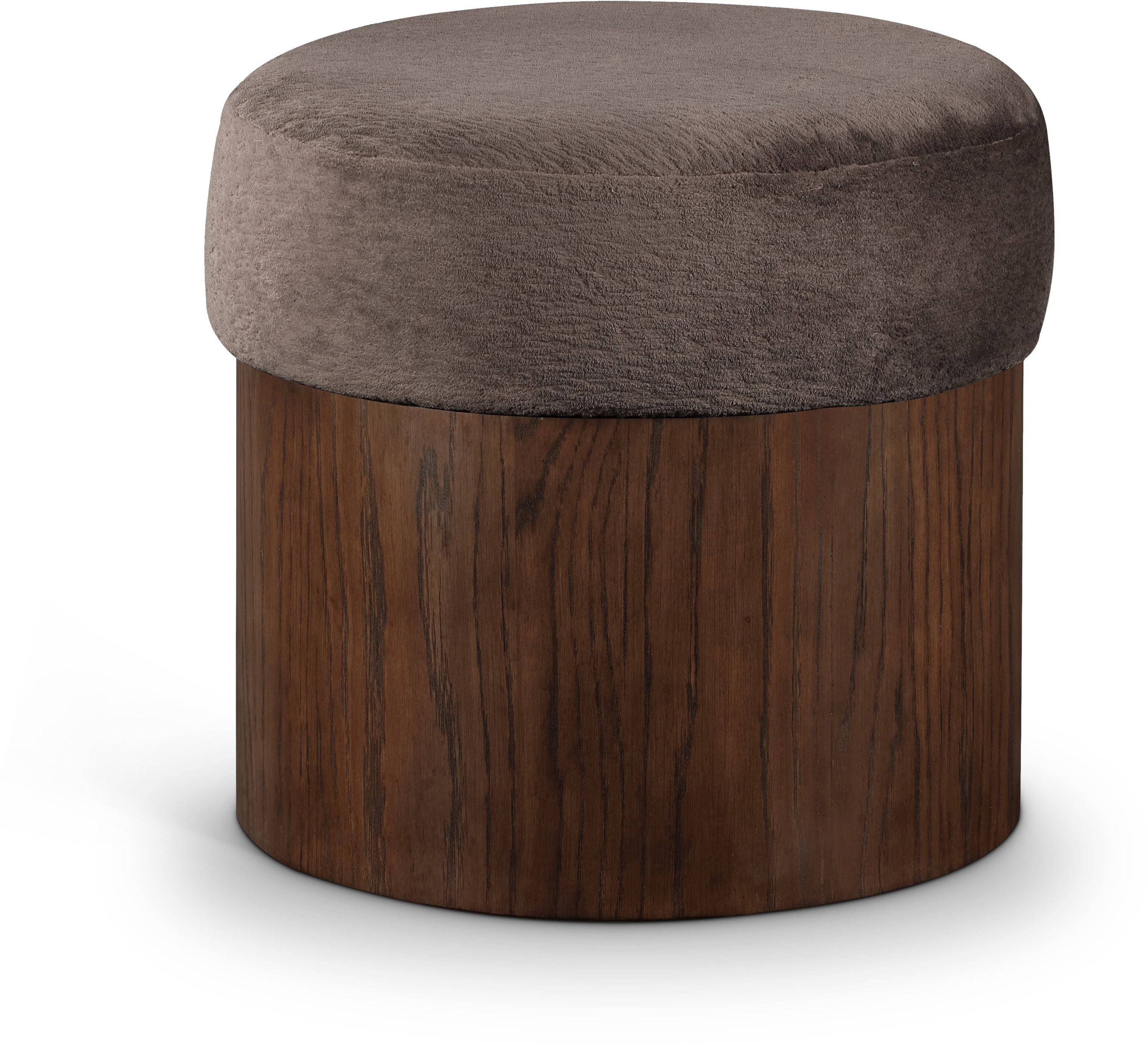 Nimes - Ottoman / Stool With Brown Base - Brown