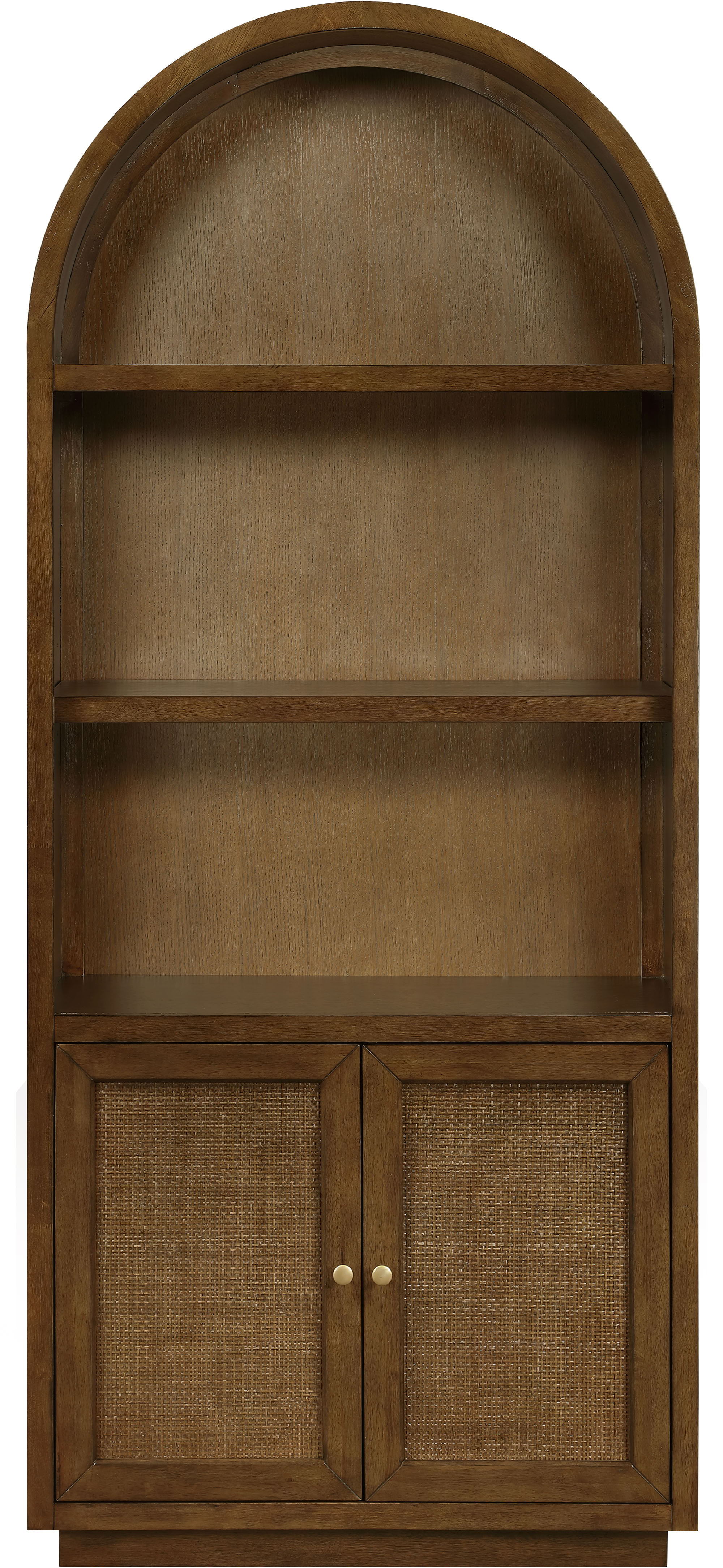 Botanical - Oak Veneer And Solid Wood Bookcase - Brown