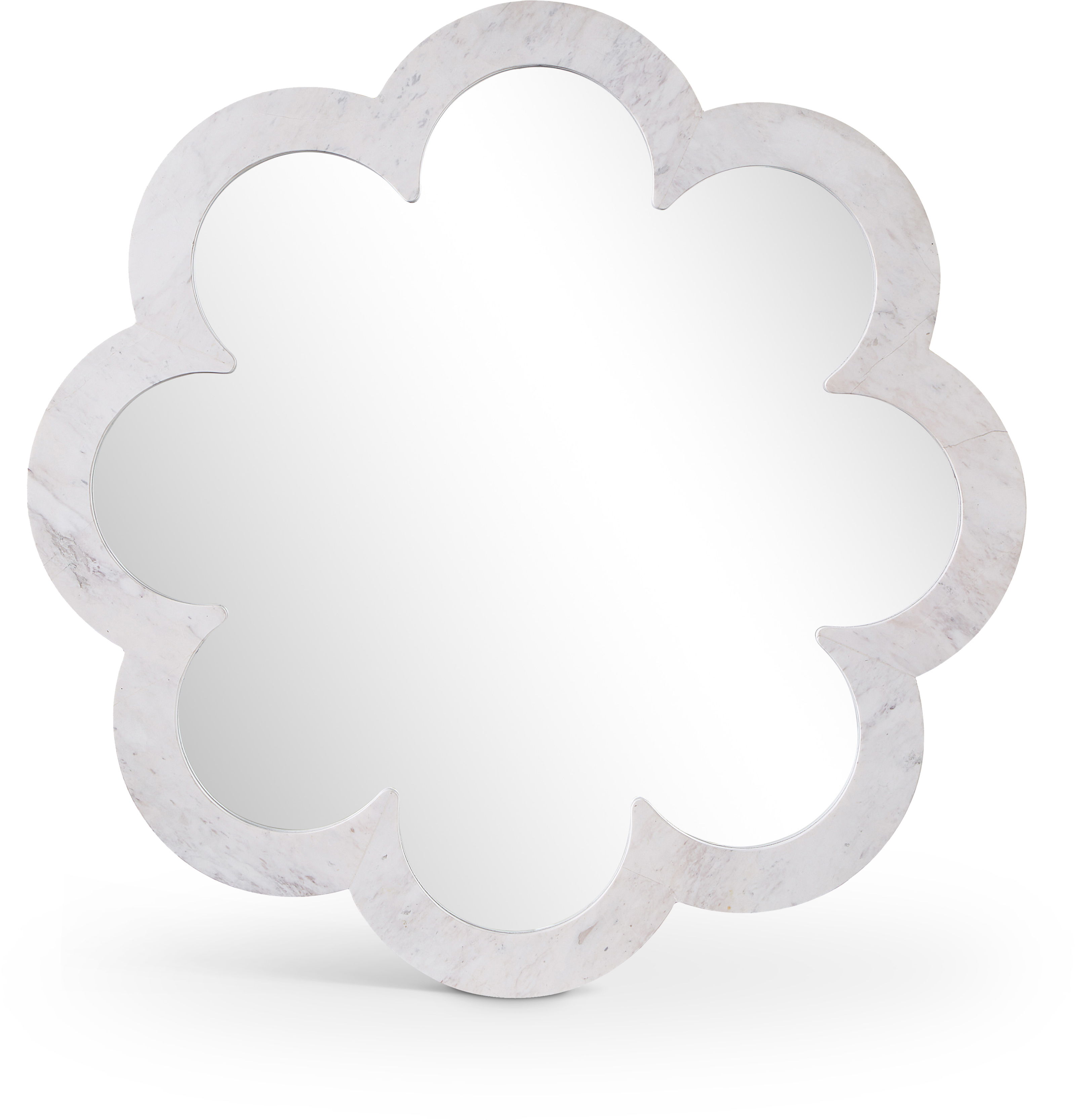 Vicenza - Genuine Marble Frame Mirror - White