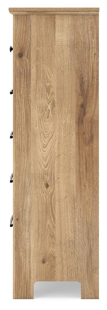 Ashley Furniture Makidern - Five Drawer Chest - Tan - Image 8