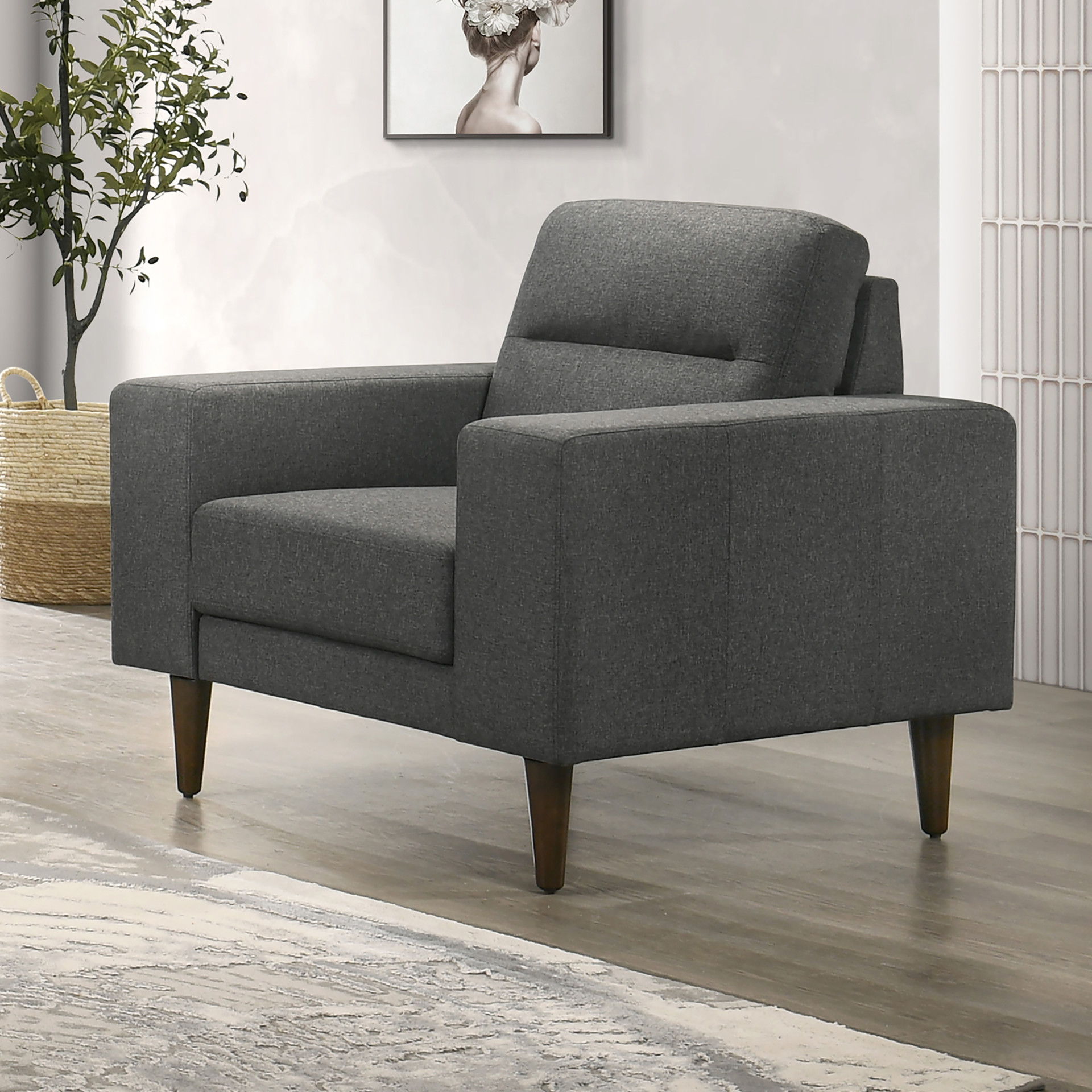 Vale - Chair - Gray, dark gray