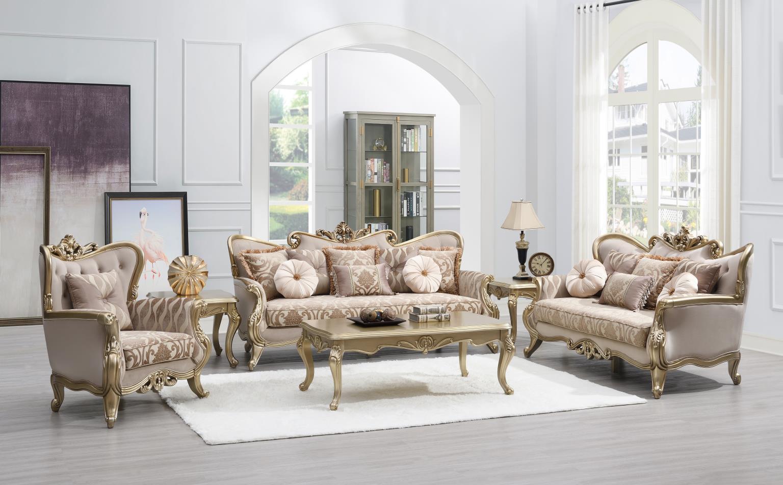U199 - 3 Piece Living Room Set (Sofa, Loveseat, Chaise) - Beige