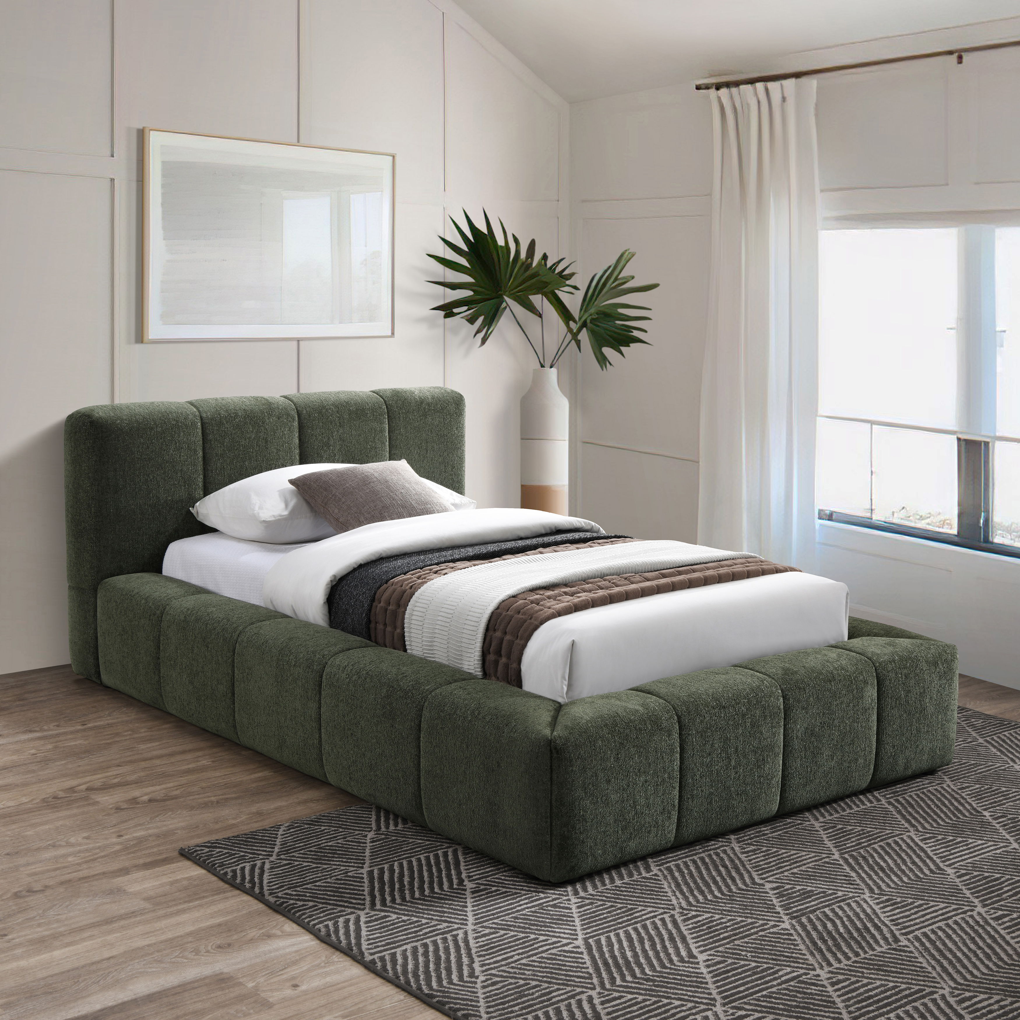 Carlin - Twin Bed - Olive