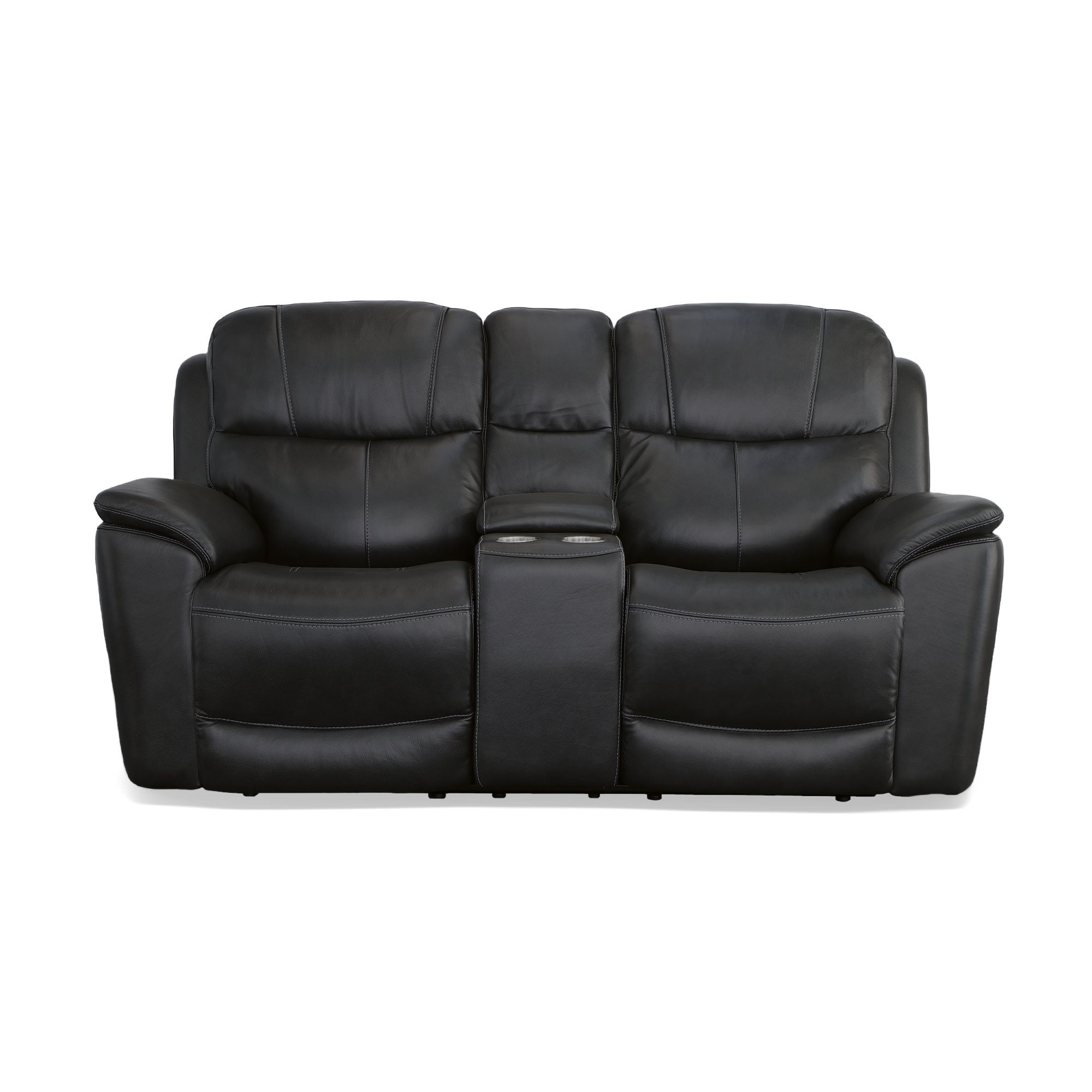 Crew - Power Reclining Loveseat With Console, Power Headrests & Lumbar - Raven, black, view 5