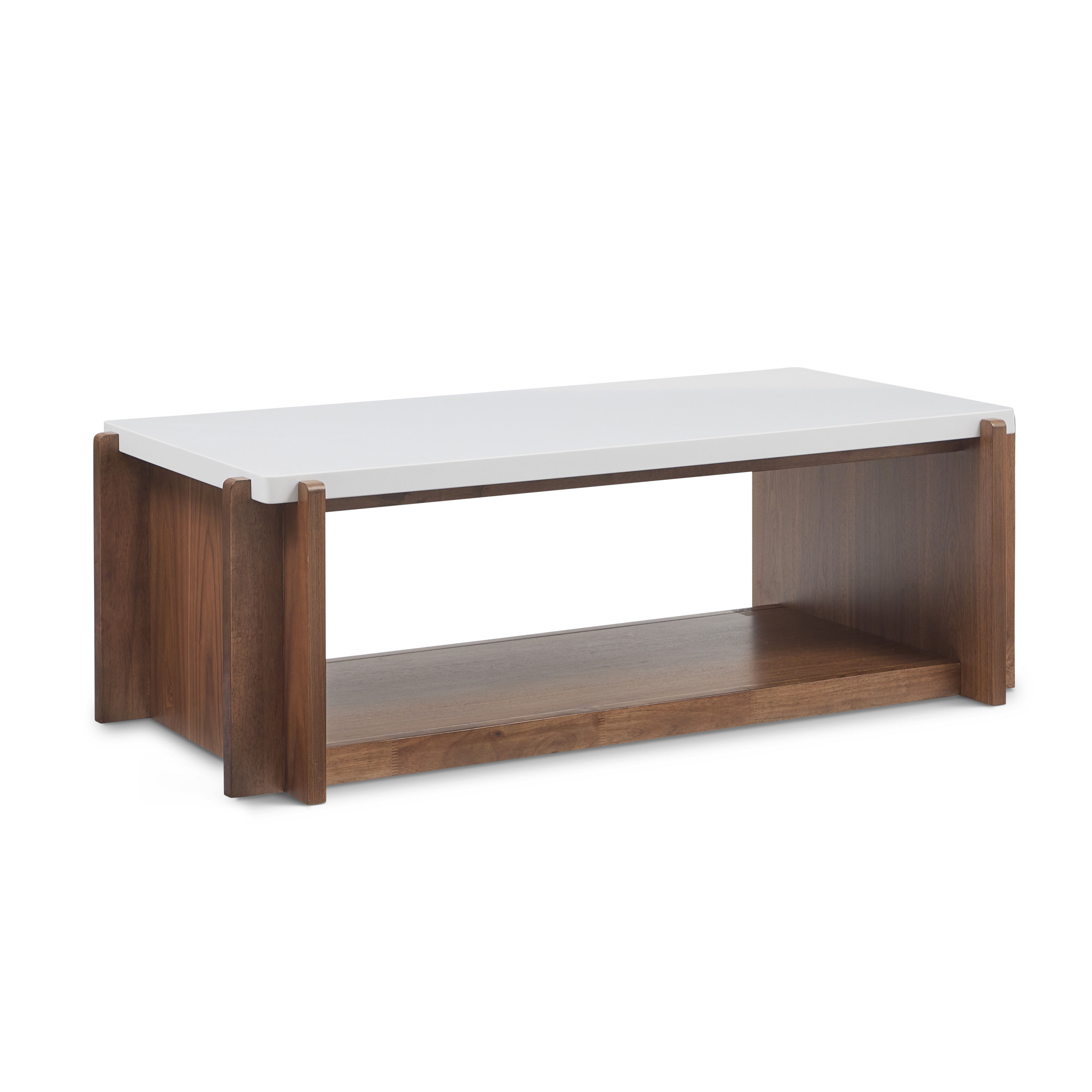 Lincoln - Rectangular Coffee Table With Casters - Light Brown, light brown