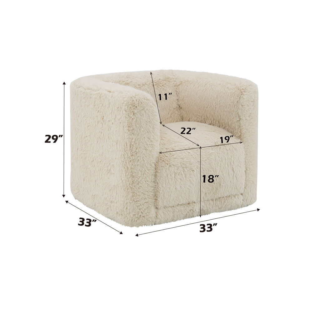 Upendo - Chair With Swivel - Beige Linen, beige, view 7
