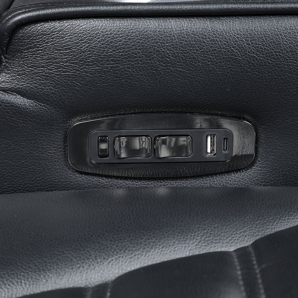 Ephron - Power Motion Recliner With Power Headrest & LED - Black, black, view 6
