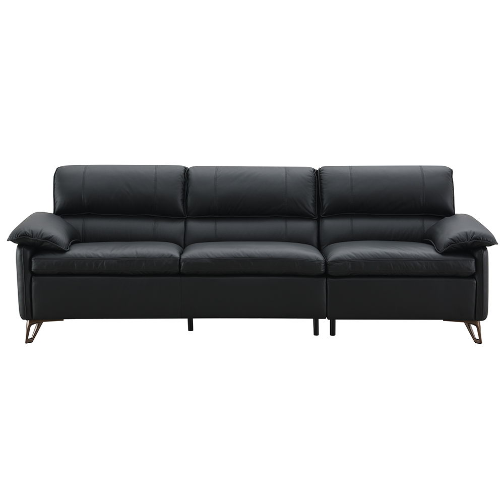 Eilene - Sofa - Black Top Grain Leather, black, view 7