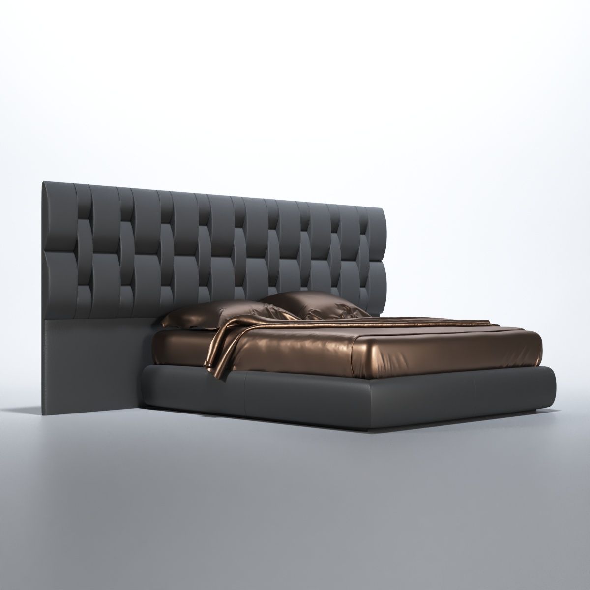 Emporio - Queen Size Bed - Black