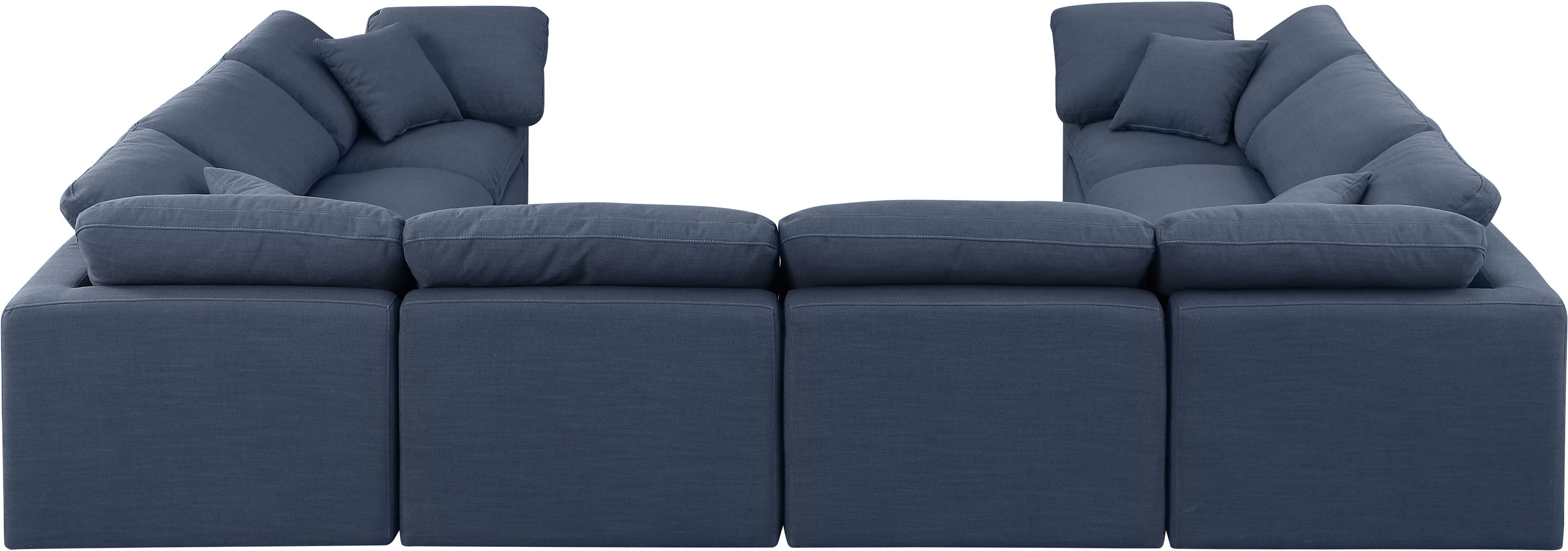 Indulge - Linen 8 Piece Modular Sectional - Navy