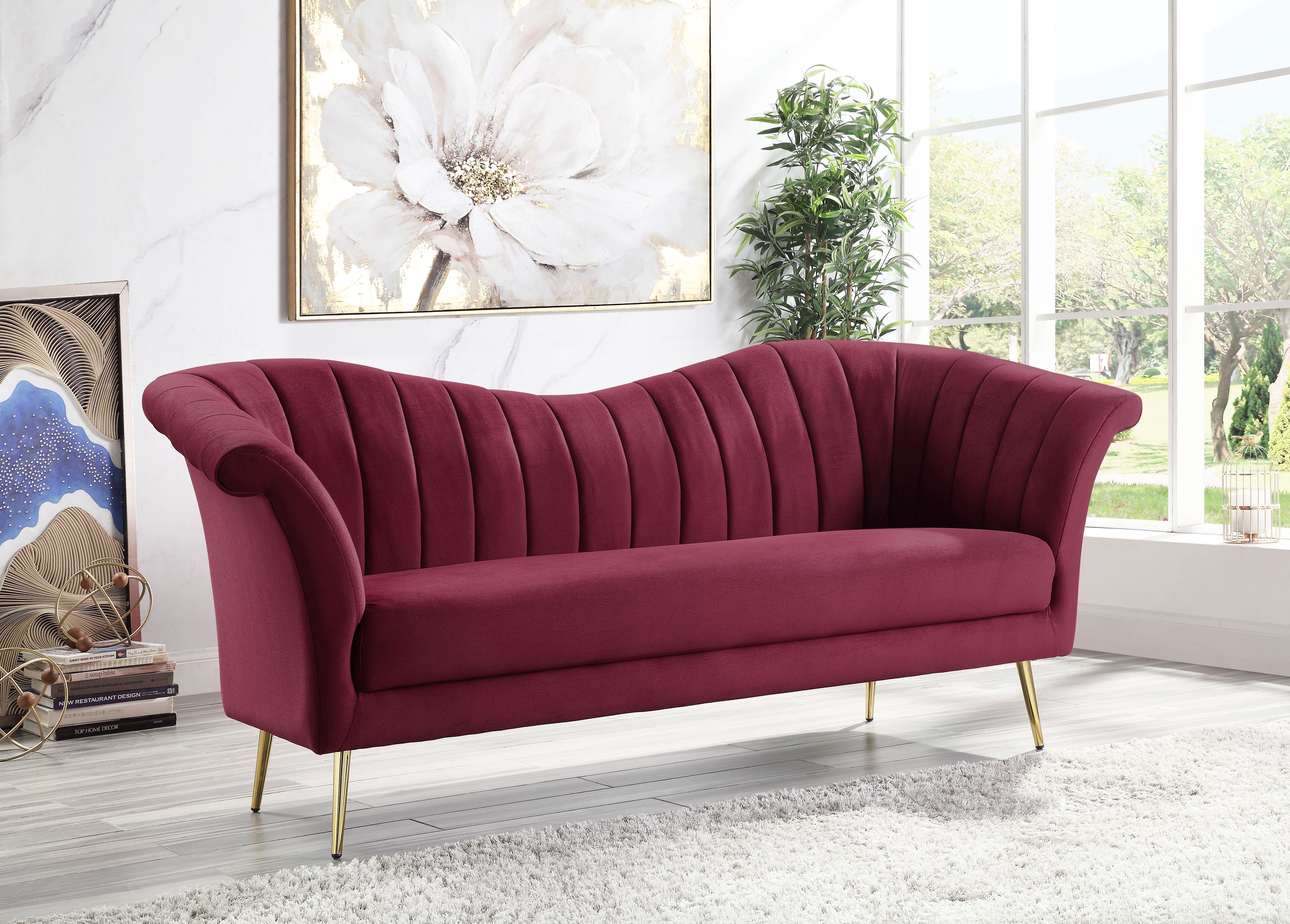 Callista - Sofa - Red Velvet, red, view 5