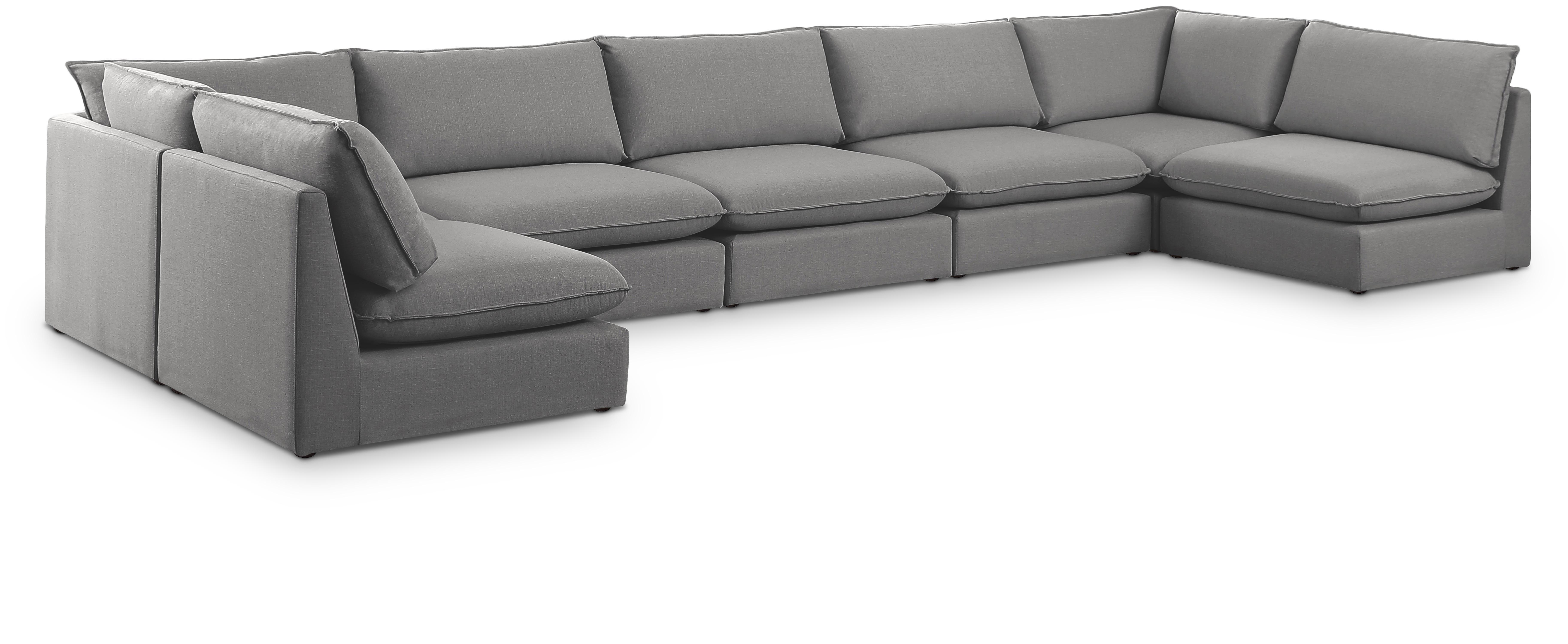 Mackenzie - 7 Piece Modular U-Shaped Sectional - Gray