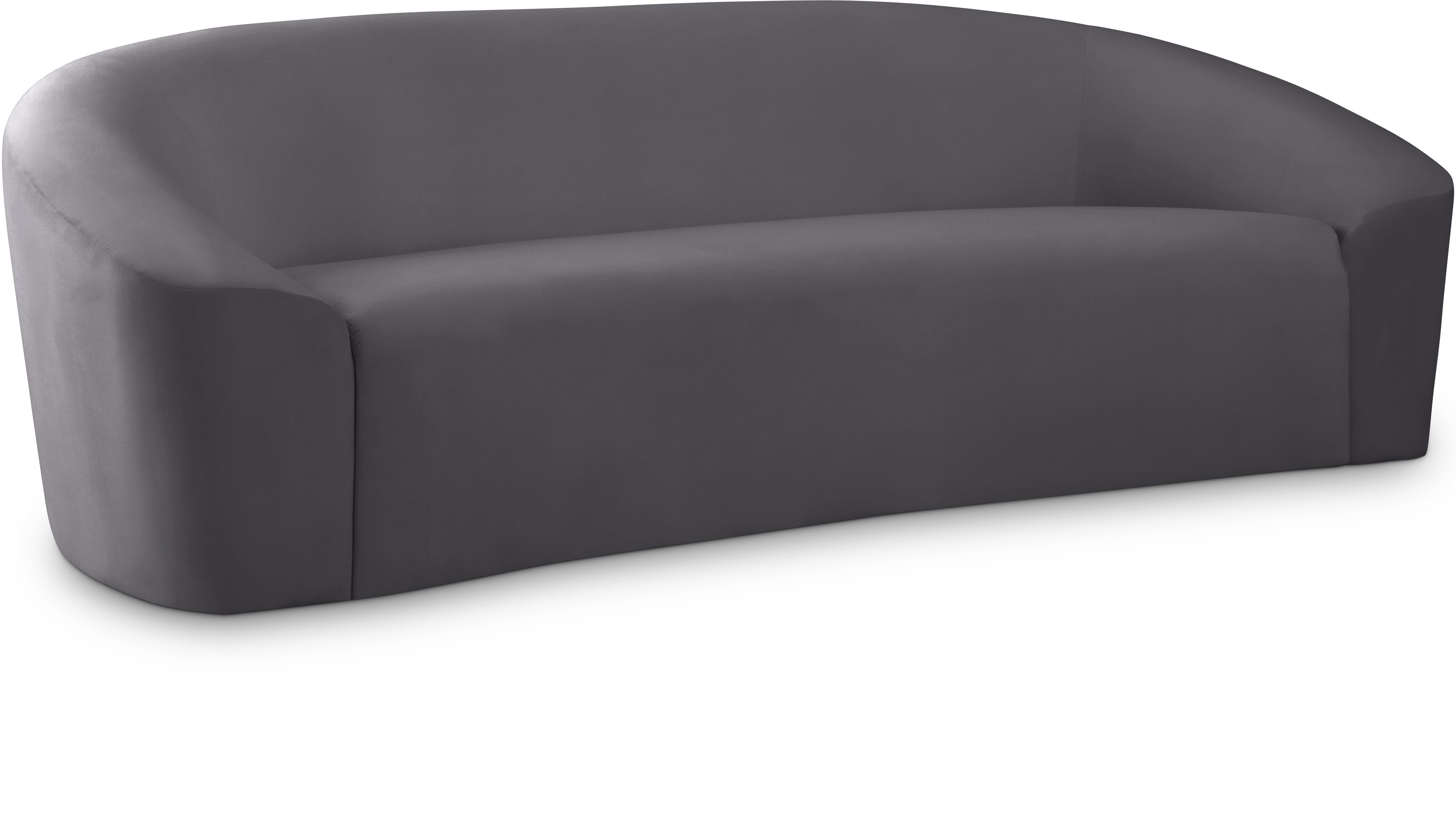 Riley - Velvet Sofa - Gray