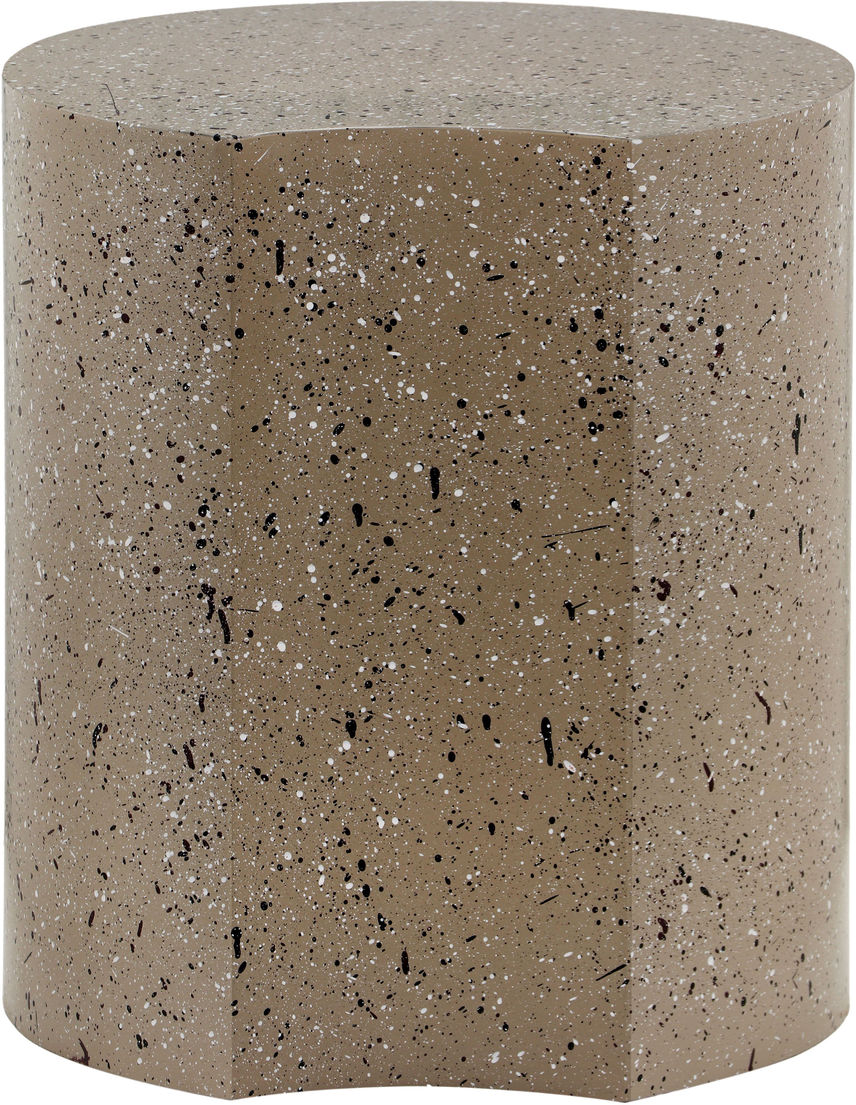 Dimple - 16" End Table - Taupe Terazzo