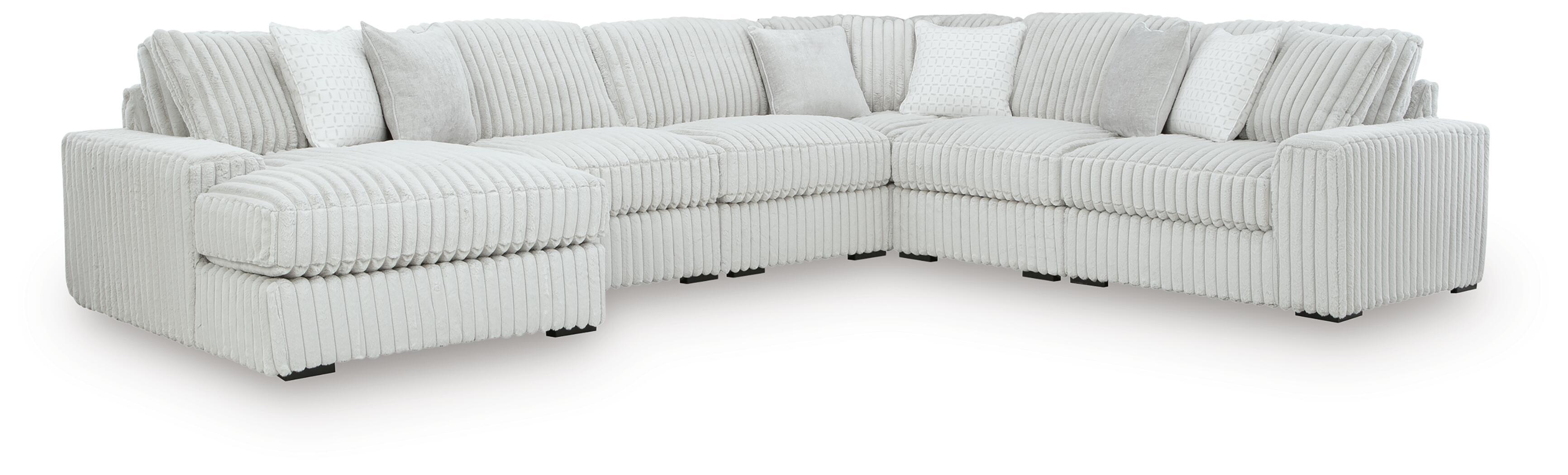 Stupendous – 6-Piece Sectional With LAF Corner Chaise – Alloy