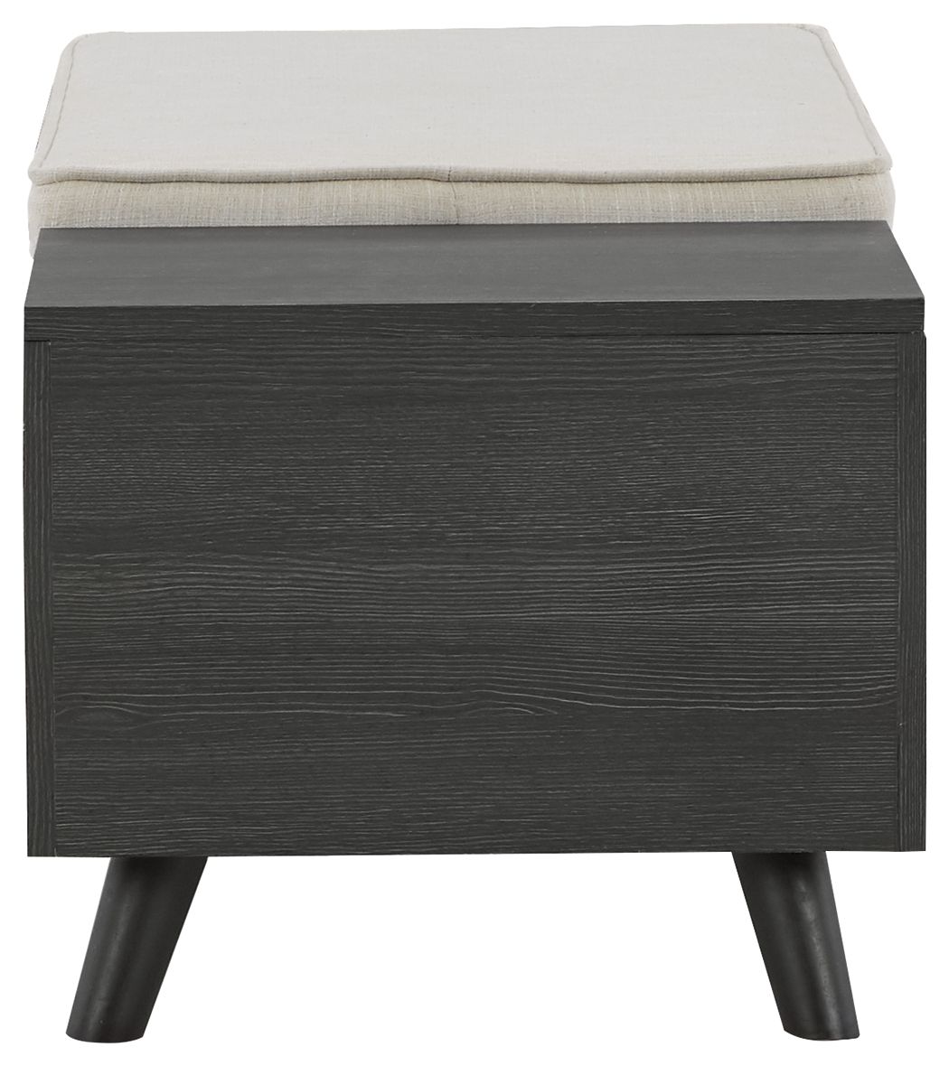 Ashley Furniture Yarlow - Storage Bench - Dark Gray - Image 4