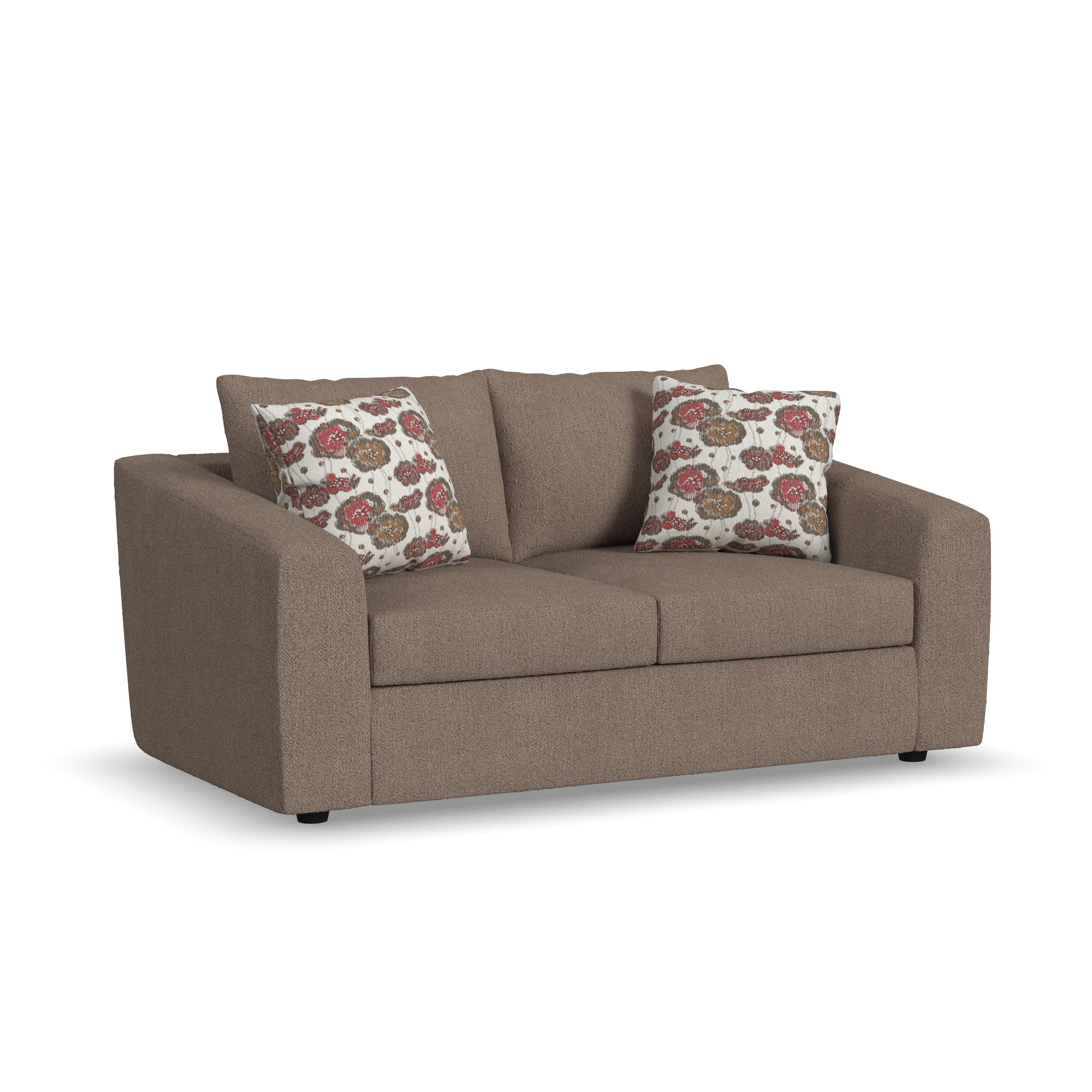 Chevy - Fabric Loveseat - Brown, light brown