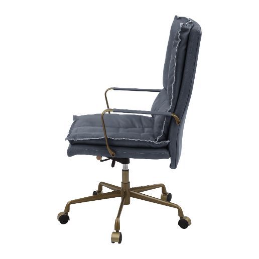 Tinzud - Office Chair - Gray Leather, dark gray, view 8