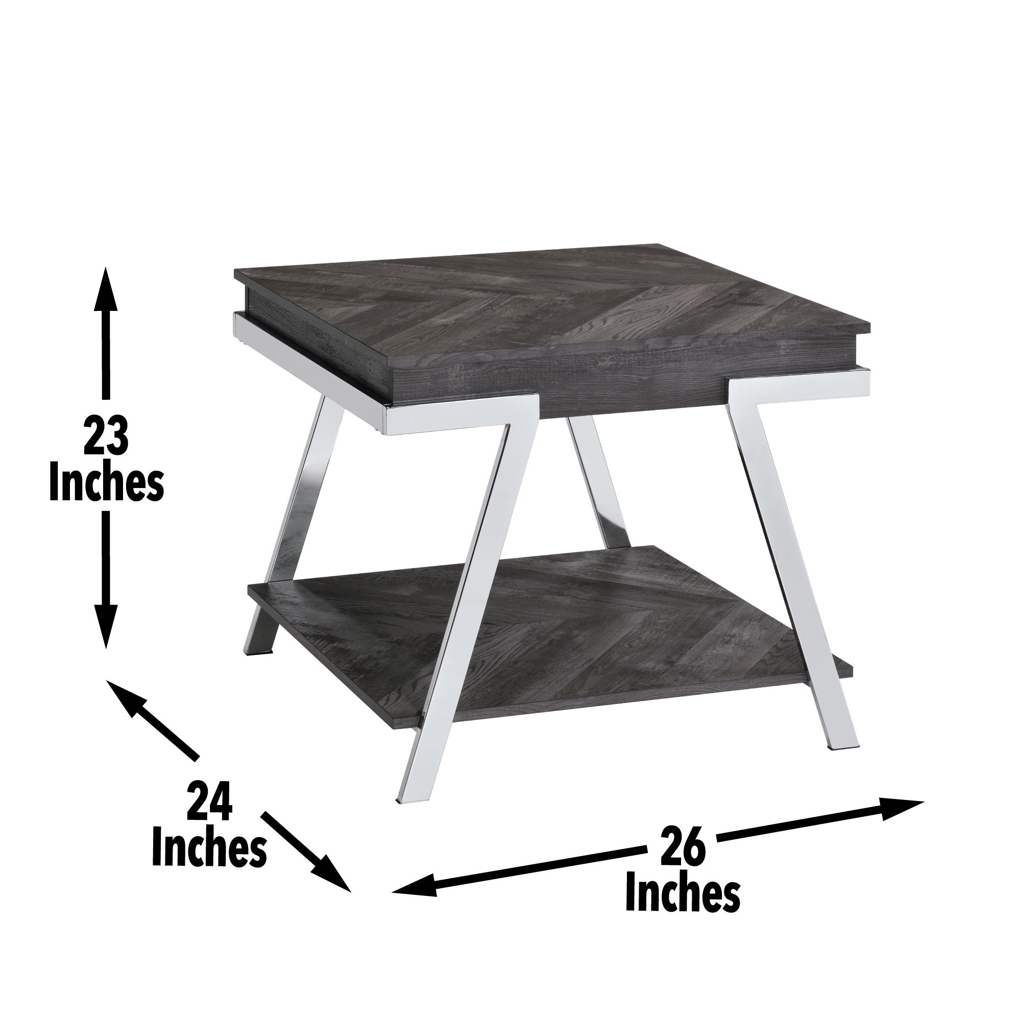 Roma - End Table - Gray