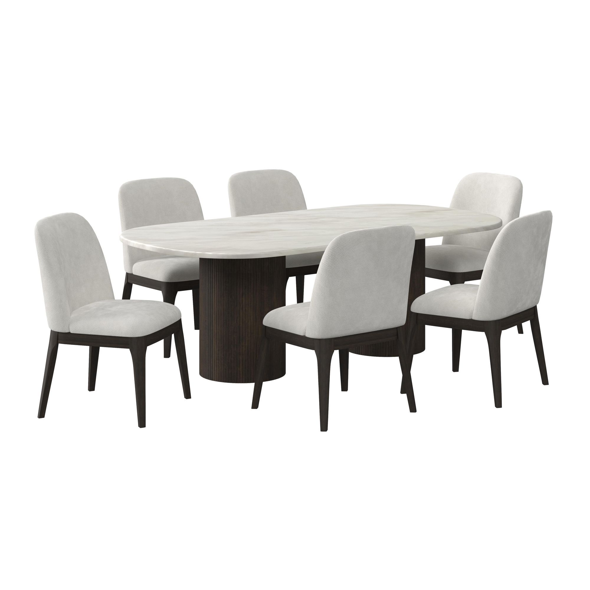 7 Pc · Oval Table And Six Chairs