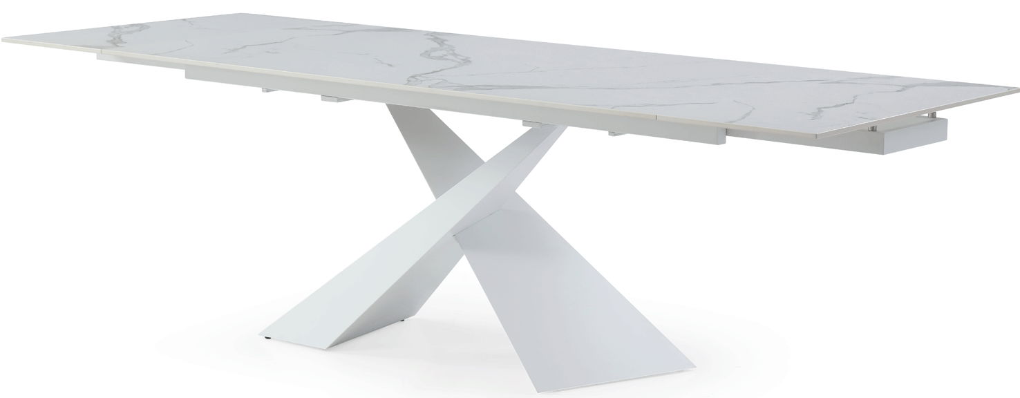 9113 - 63" Dining Table With Extension - White