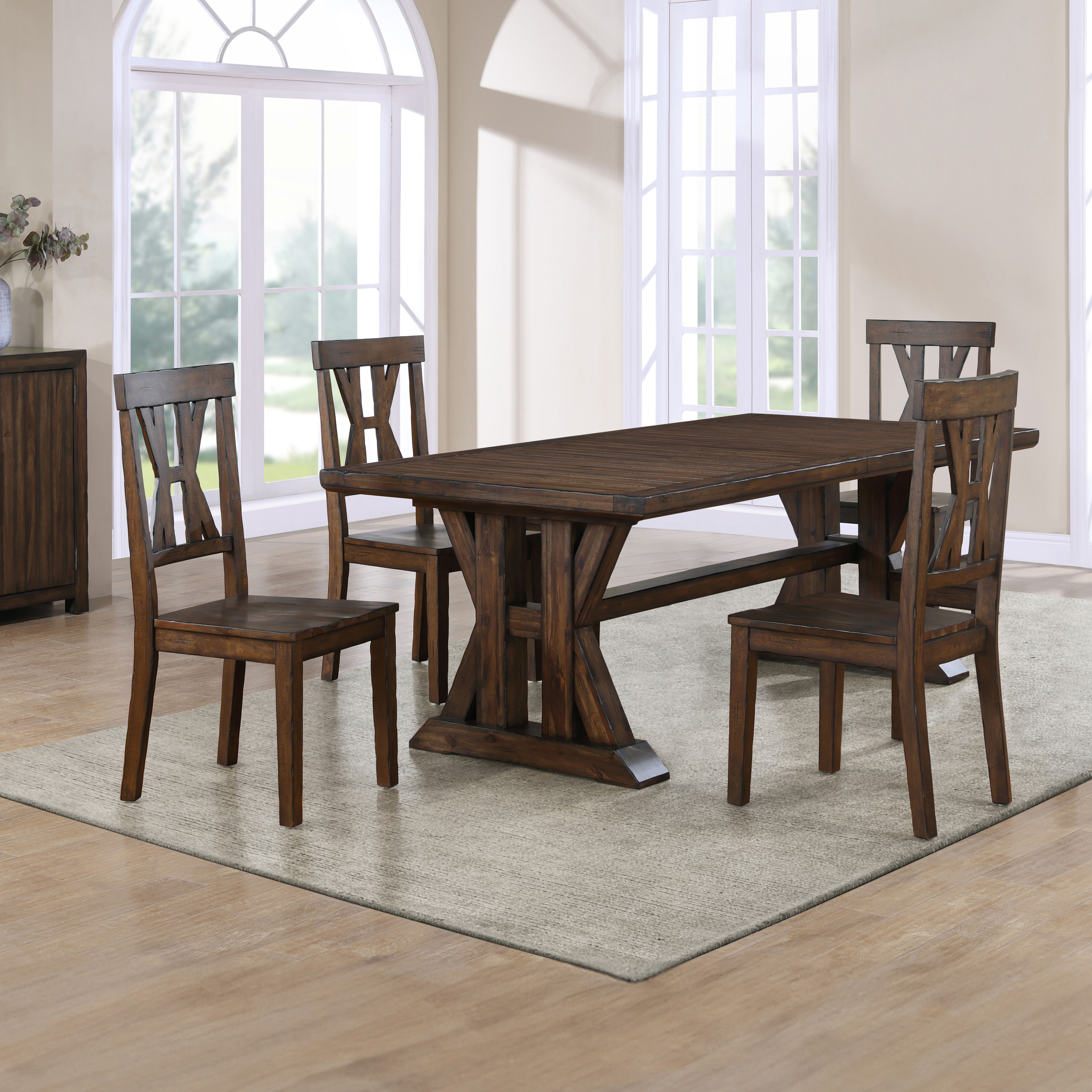 Auburn - 5 Piece Dining Set - Dark Brown Image