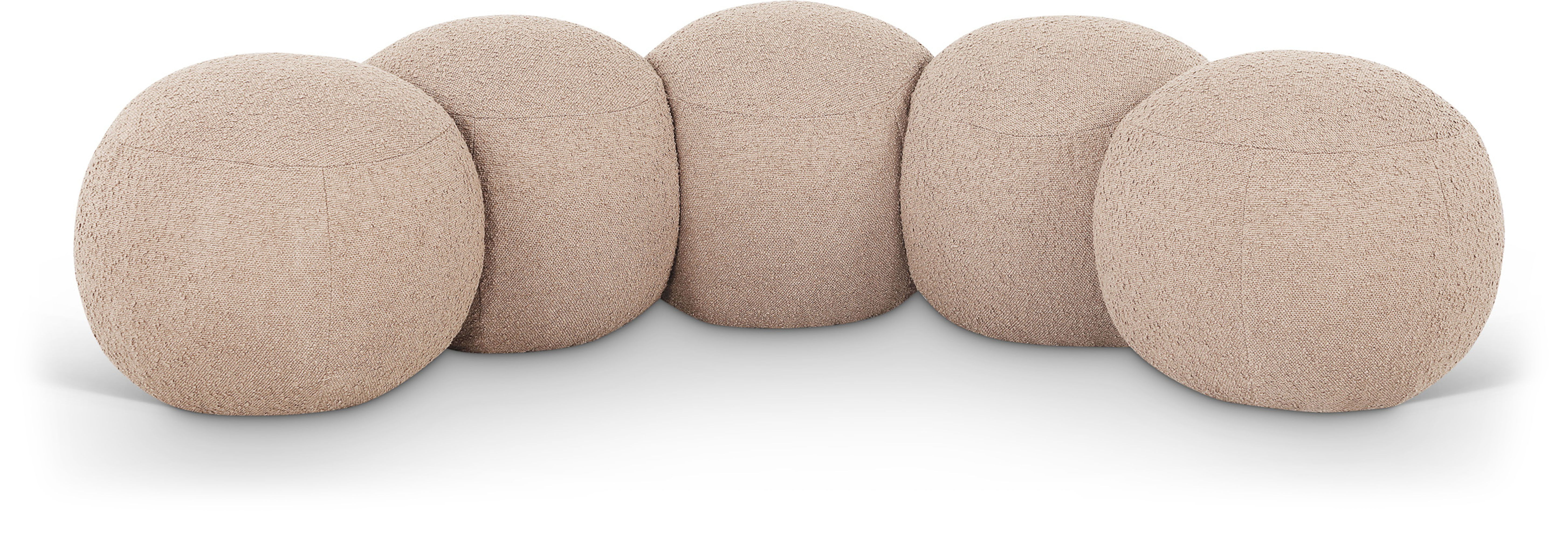 Apollo - 74.5" Boucle Fabric Bench - Beige