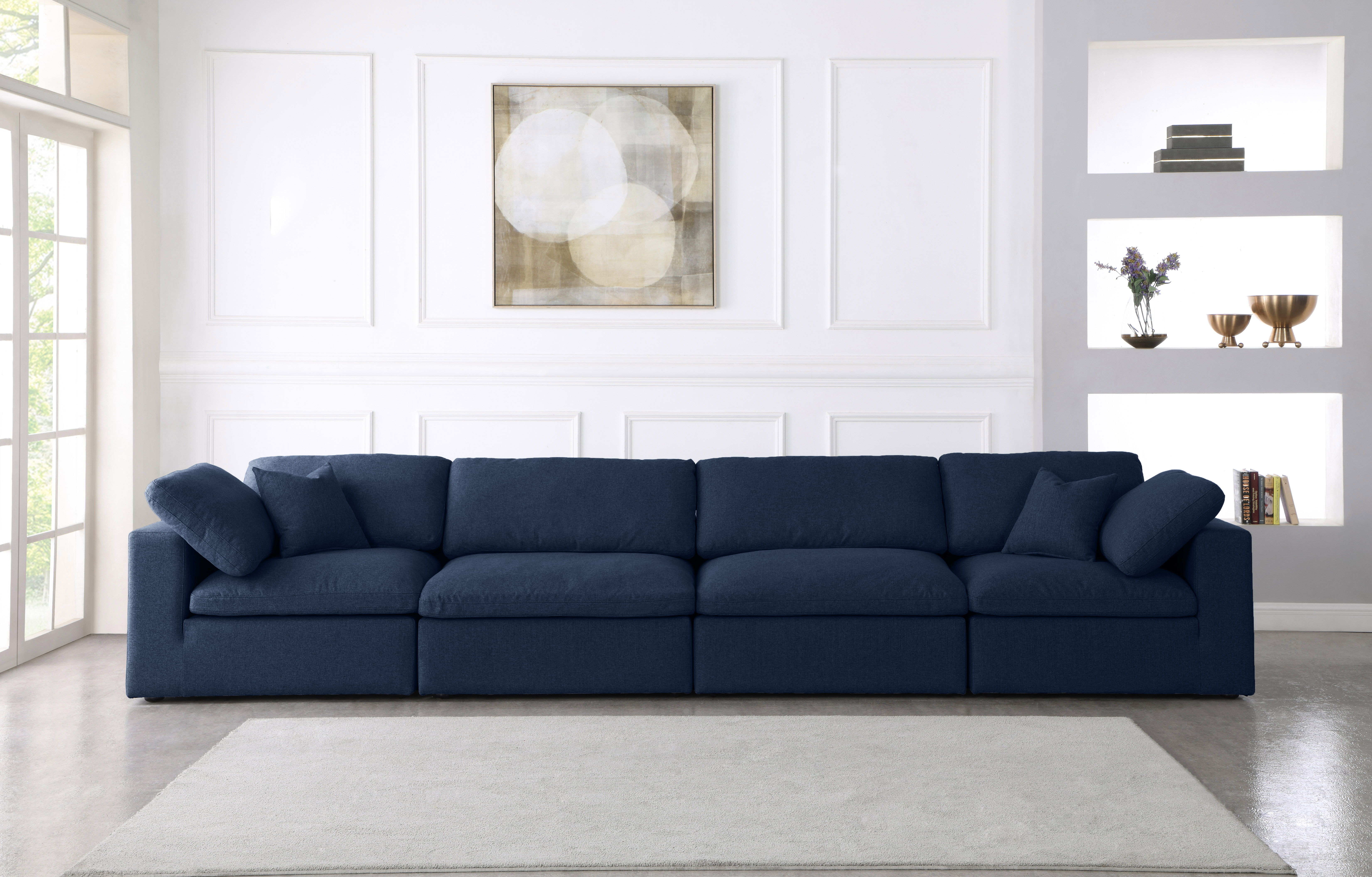 Serene - 4 Piece Modular Sofa - Navy