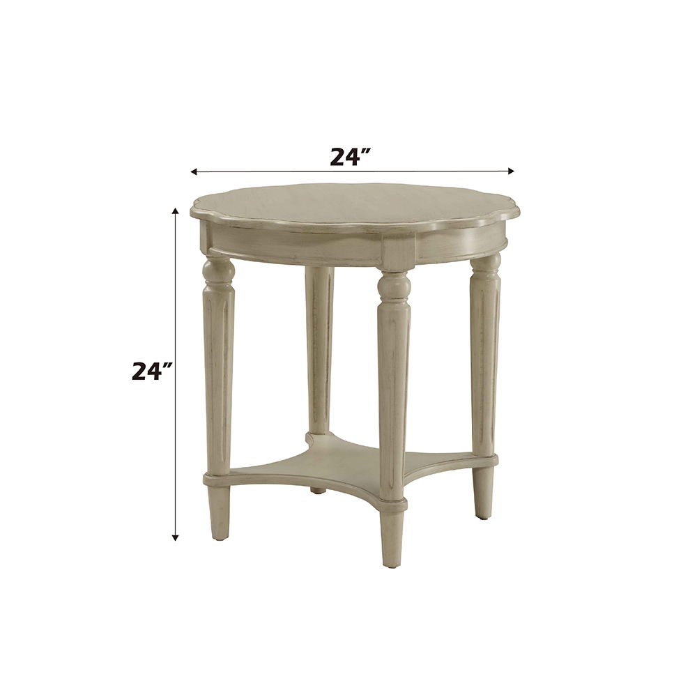 Fordon - End Table - Antique White, beige, view 4