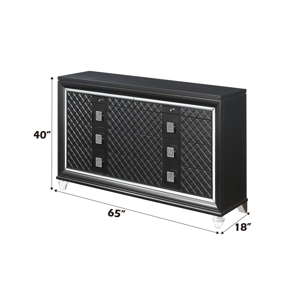 Sawyer - Dresser - Metallic Gray, dark gray, view 4