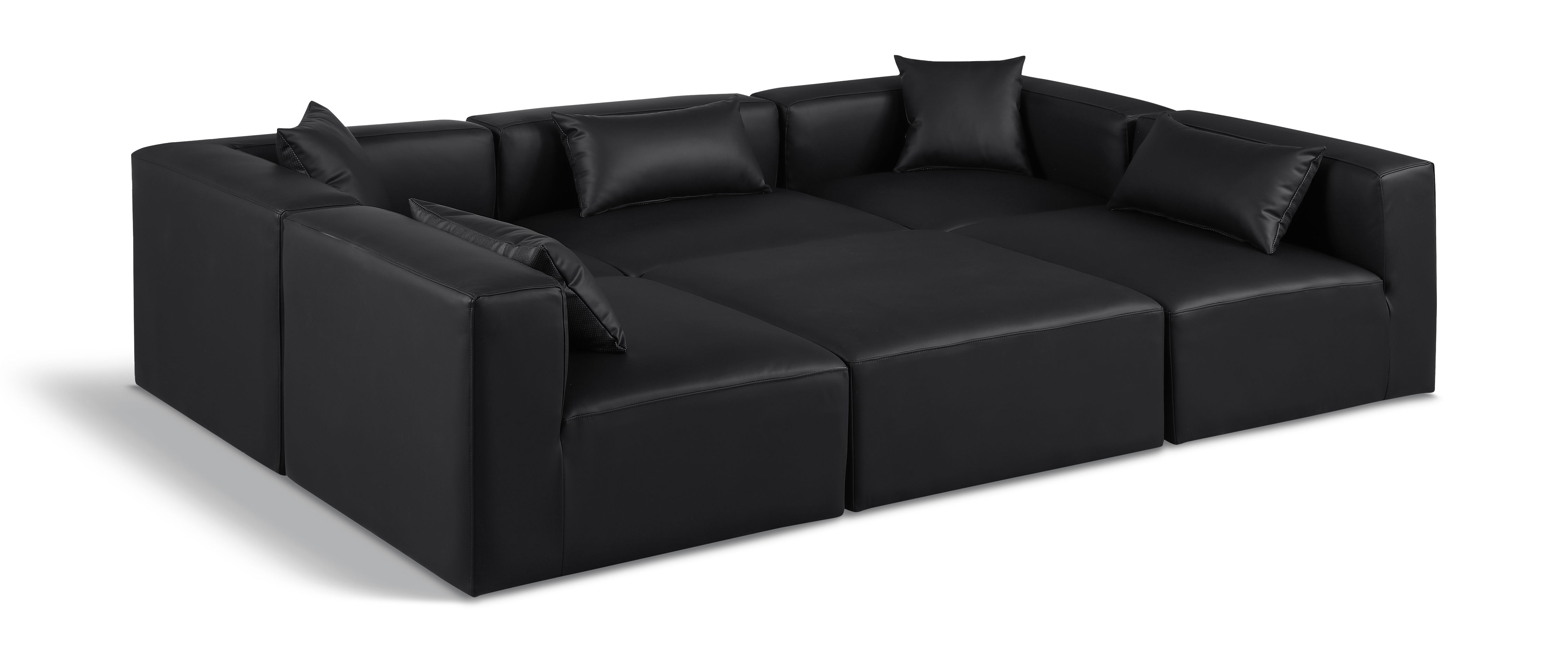 Cube - 6 Piece Modular Sectional - Black