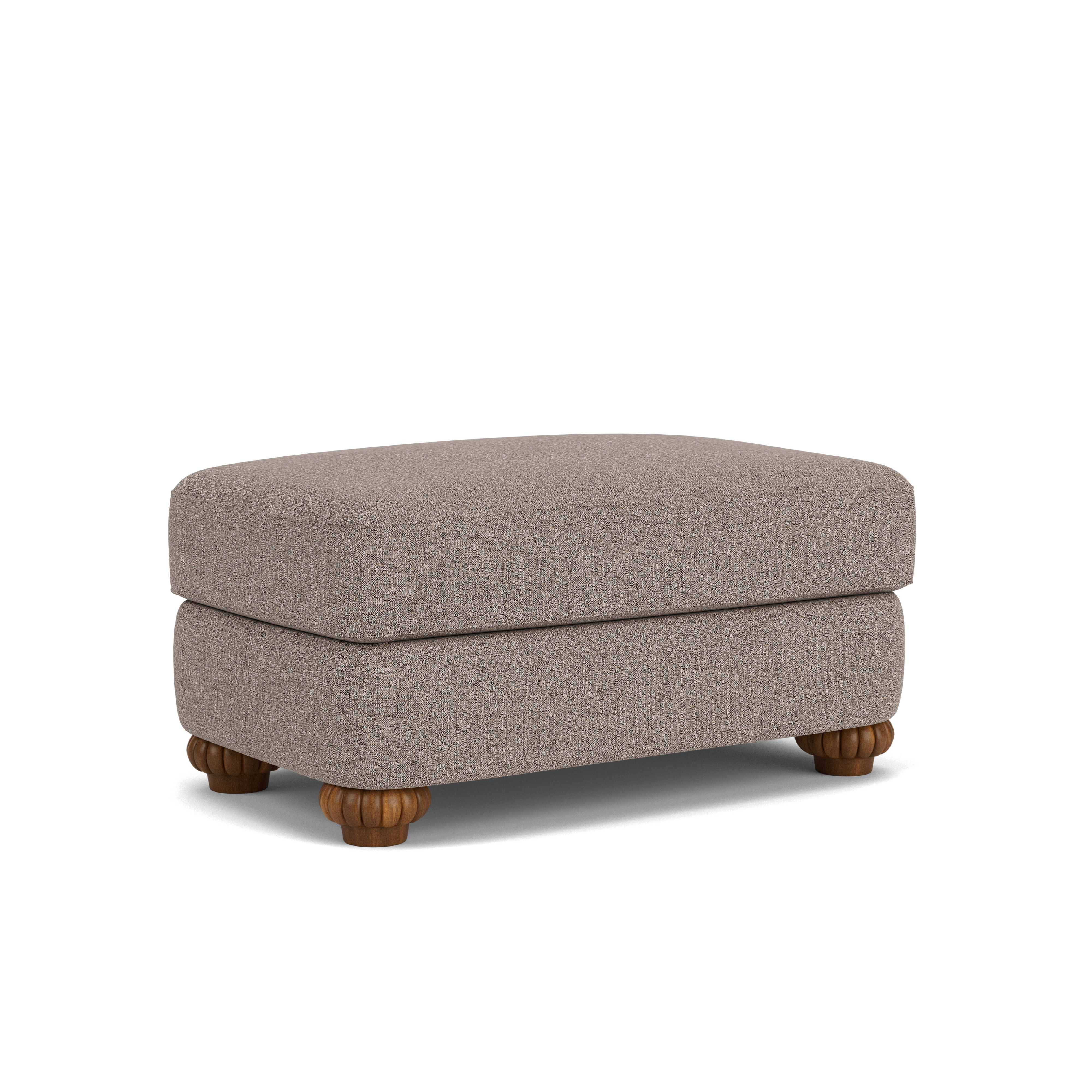 Patterson - Fabric Ottoman, light gray, view 2
