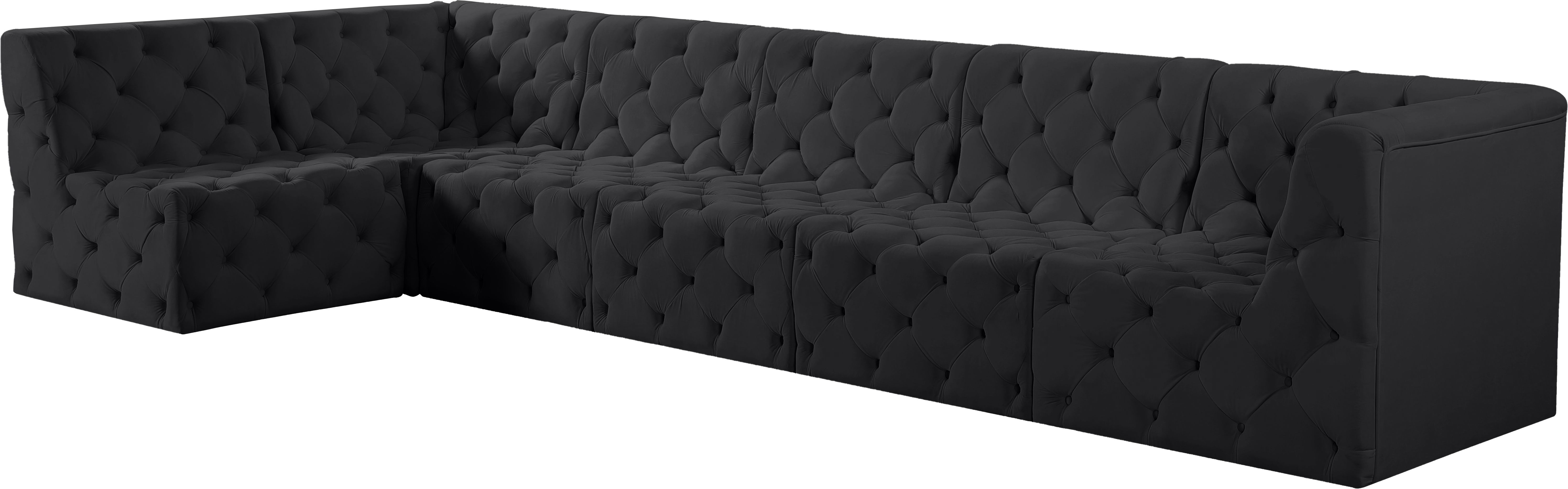 Tuft - 6 Piece Modular Sectional - Black