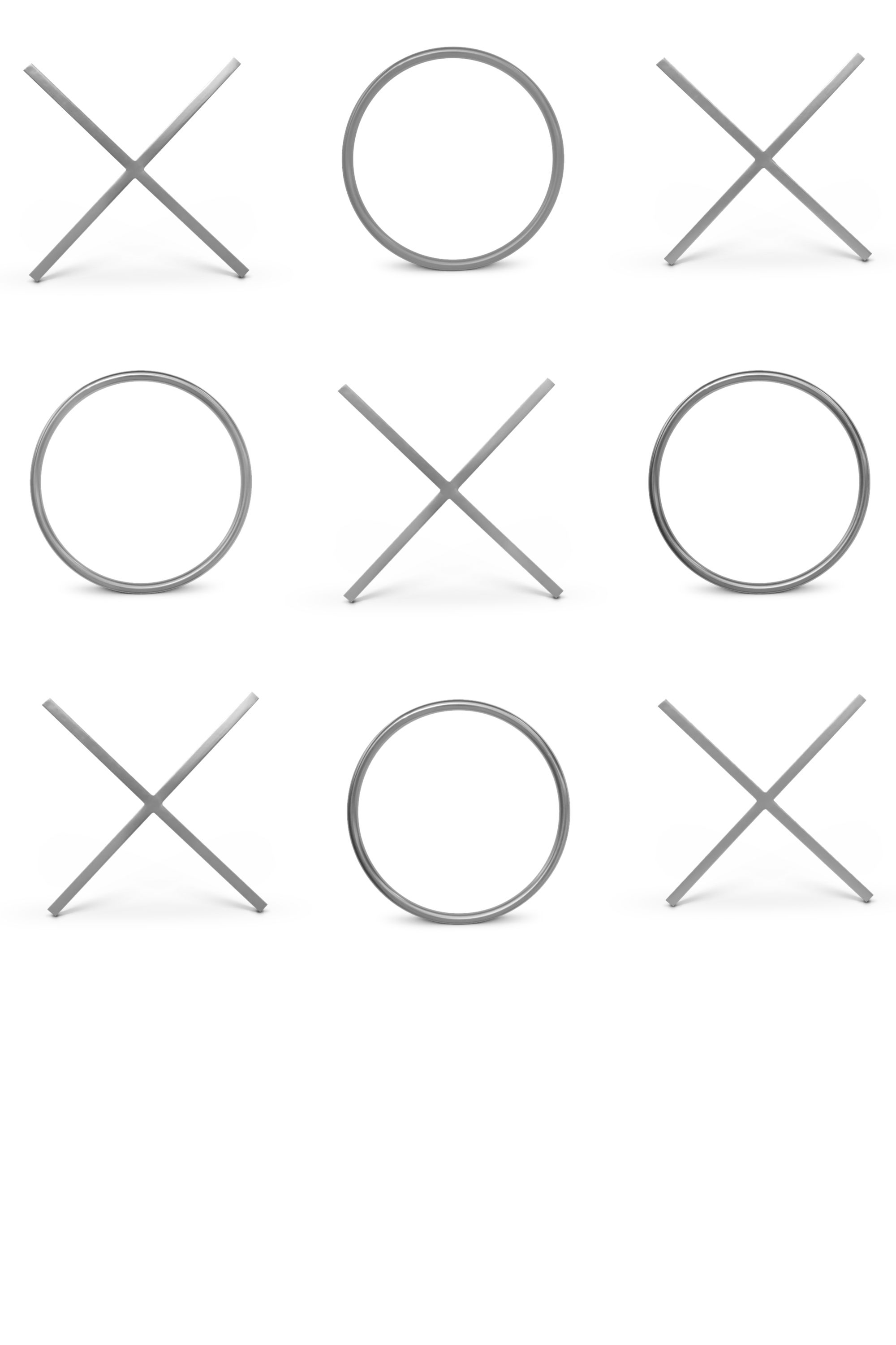 XOXO - Steel Wall Decor - Pearl Silver