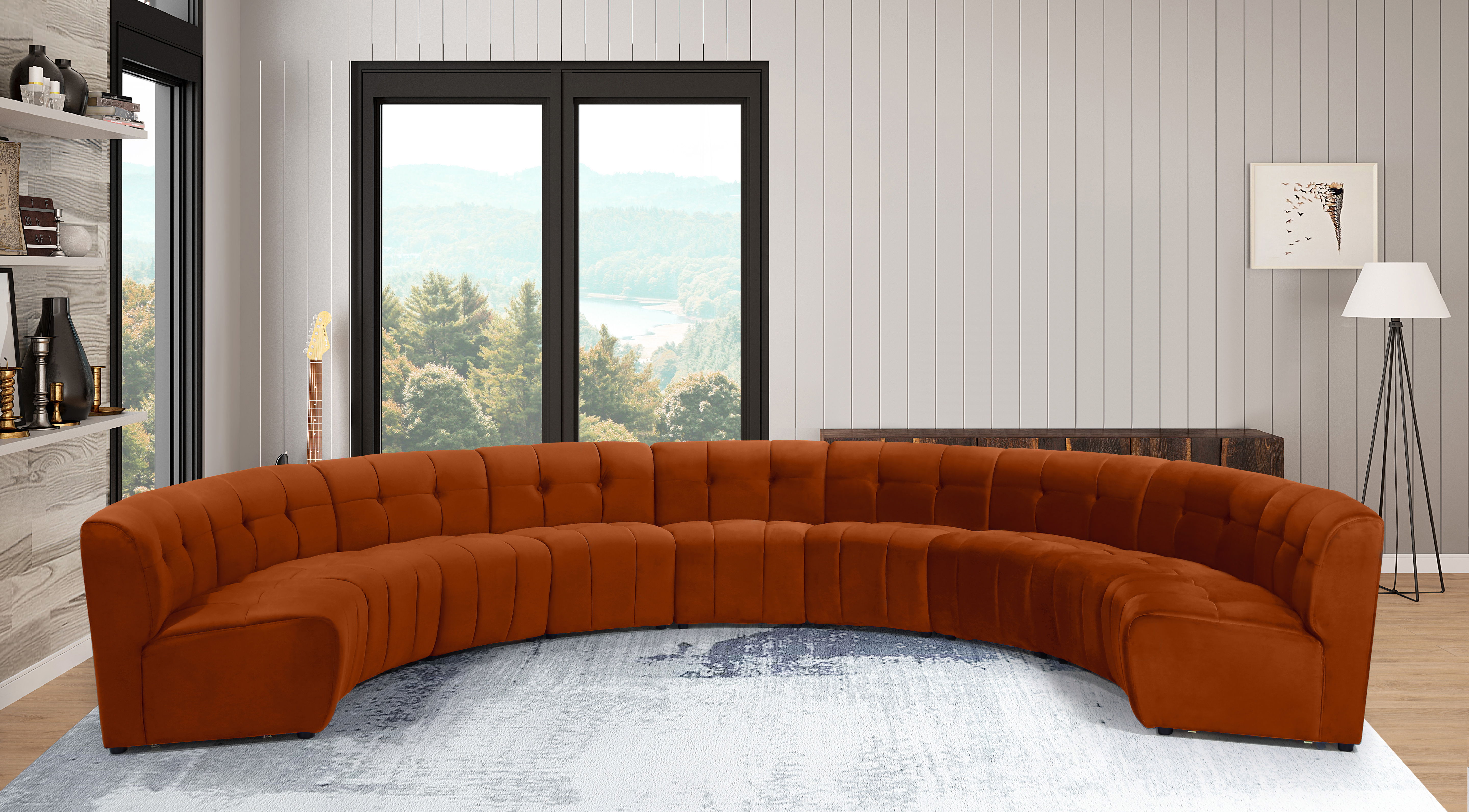 Limitless - 9 Piece Modular Sectional - Cognac