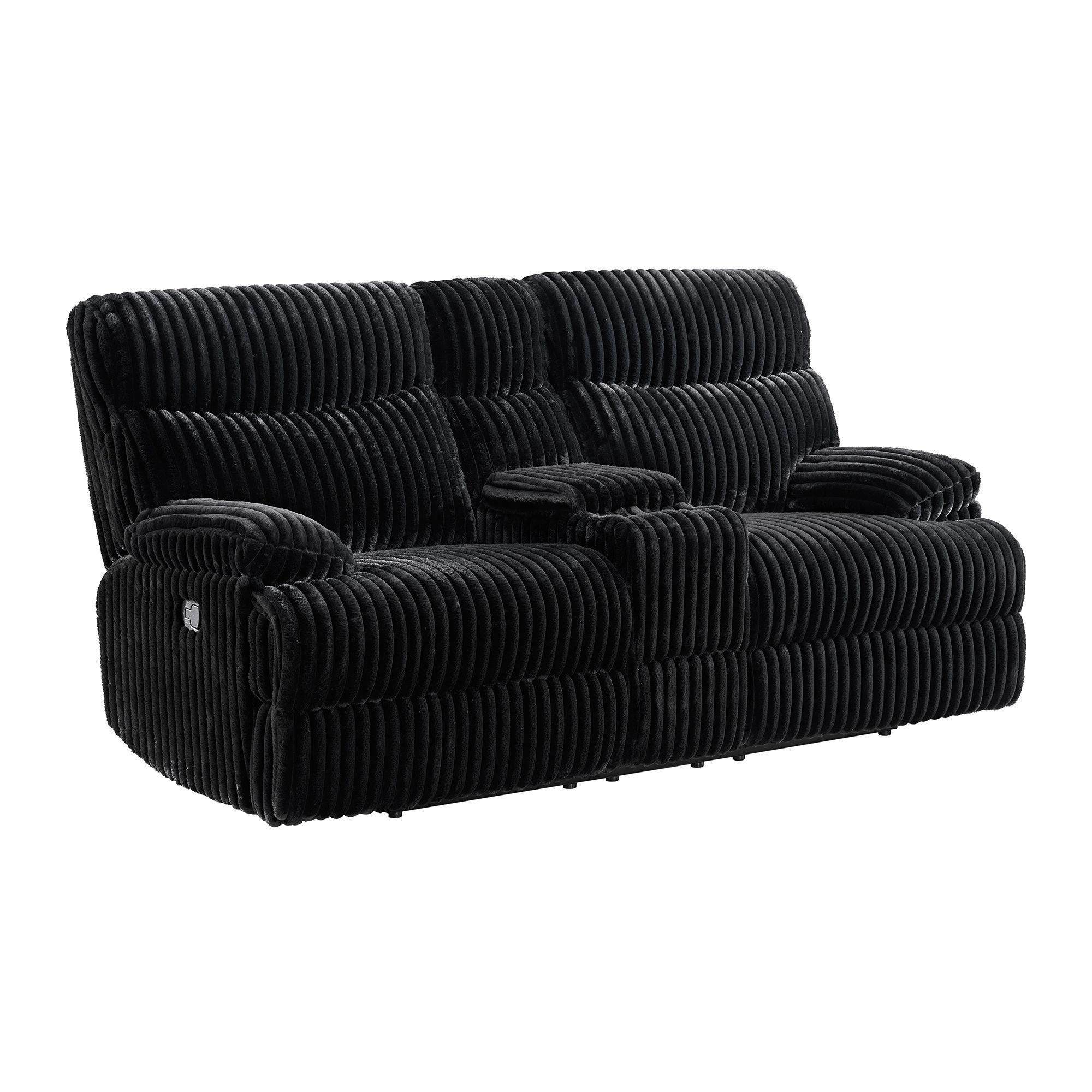 Admiral - 3 Piece Living Room Set (Sofa, Loveseat & Recliner) - Black