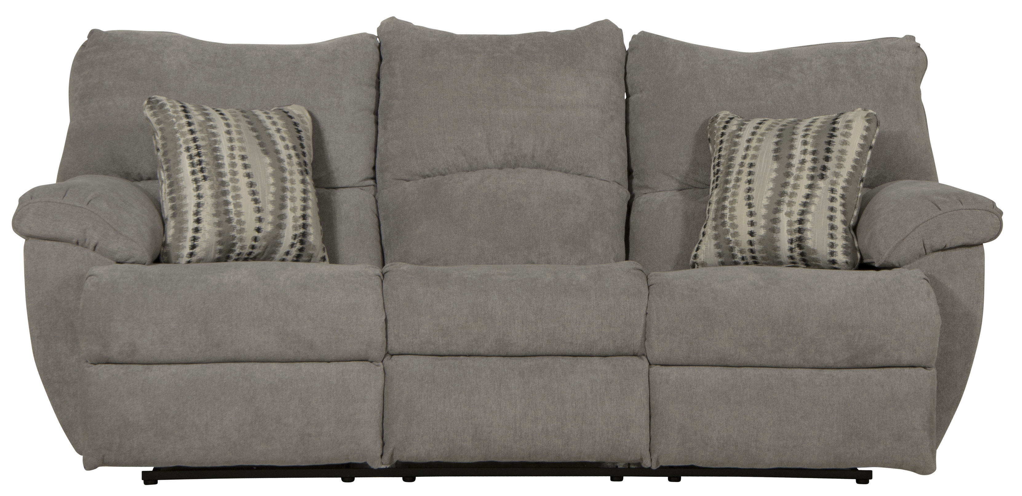 Sadler - Lay Flat Reclining Sofa With Drop Down Table - Mica