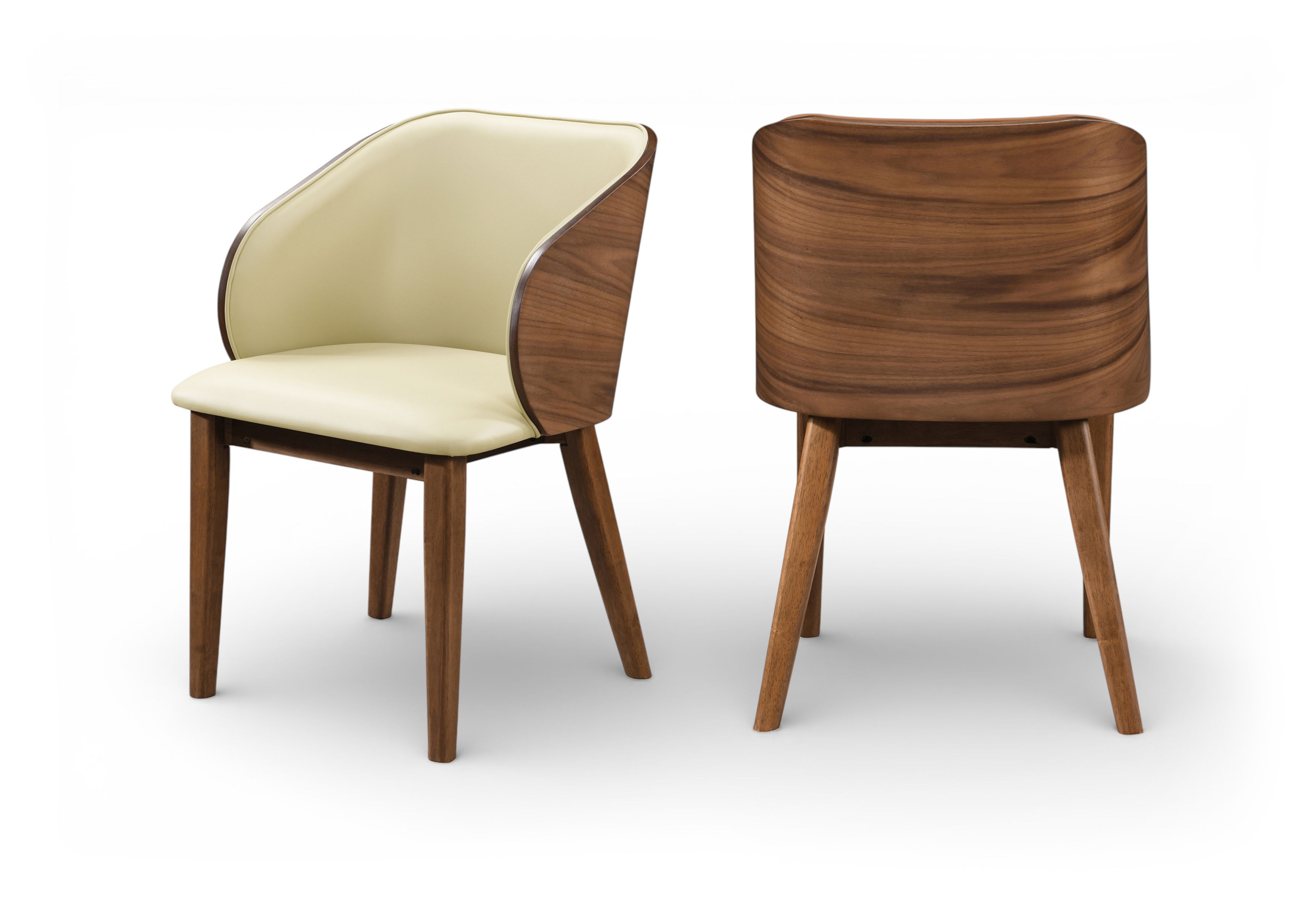 Glenwood - Vegan Leather Upholstered Dining Chair (Set of 2) - Cream