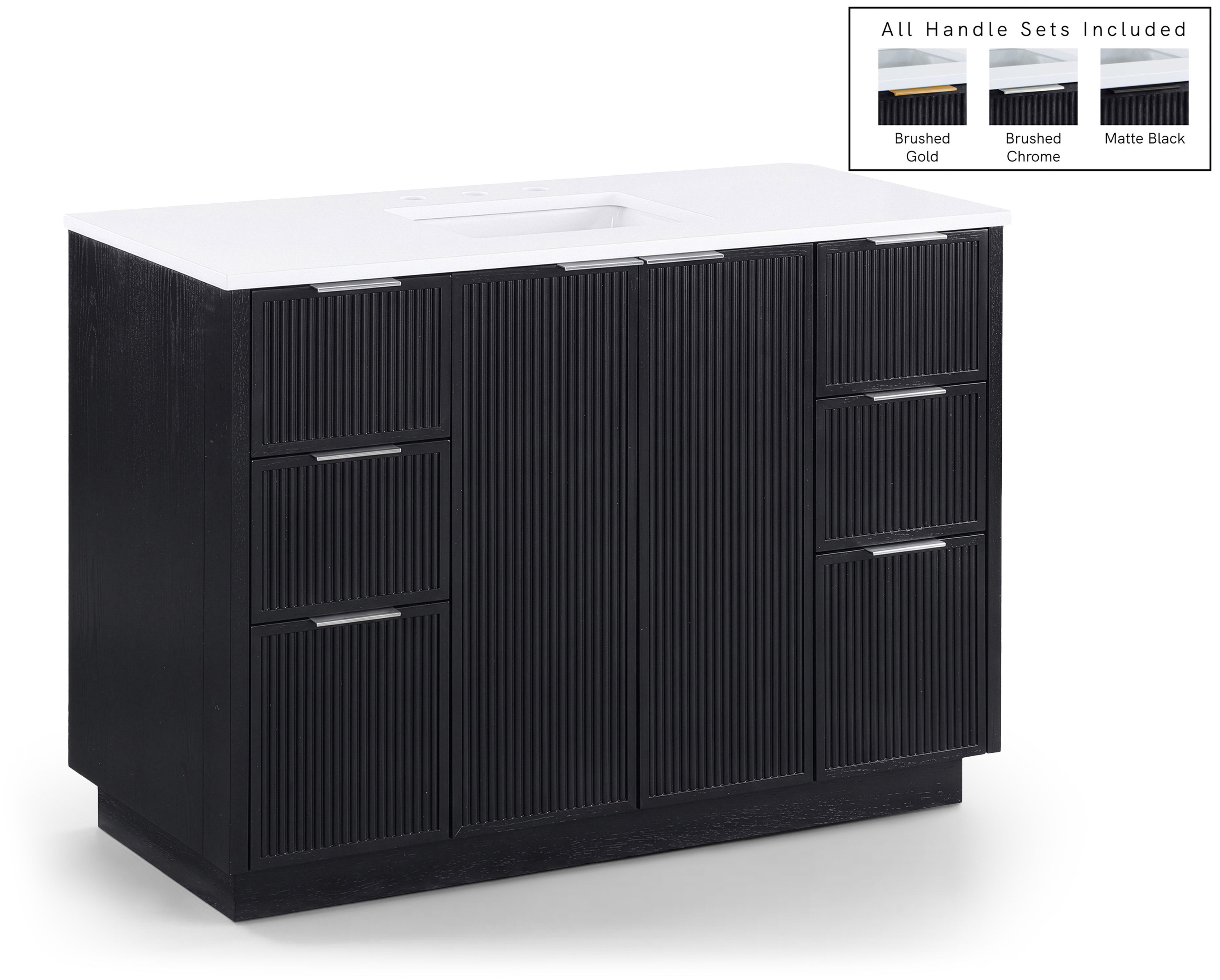 Willard - 48'' Bathroom Vanity - Black / White