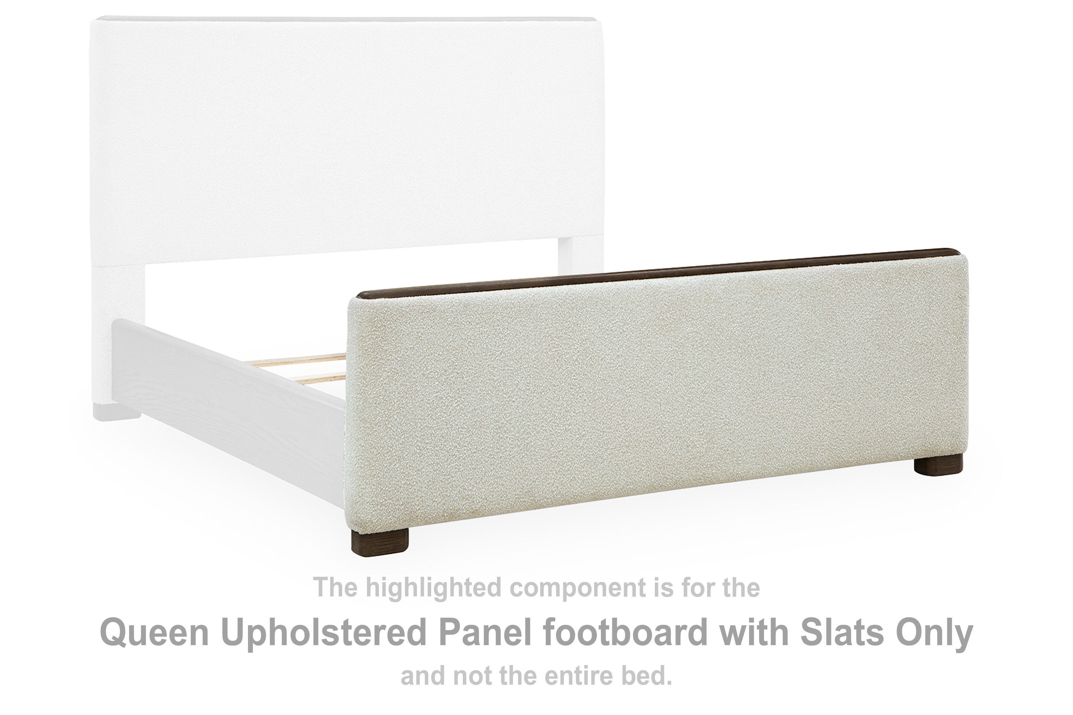 Radkin – Queen Upholstered Panel Footboard With Slats – Burnished Brown