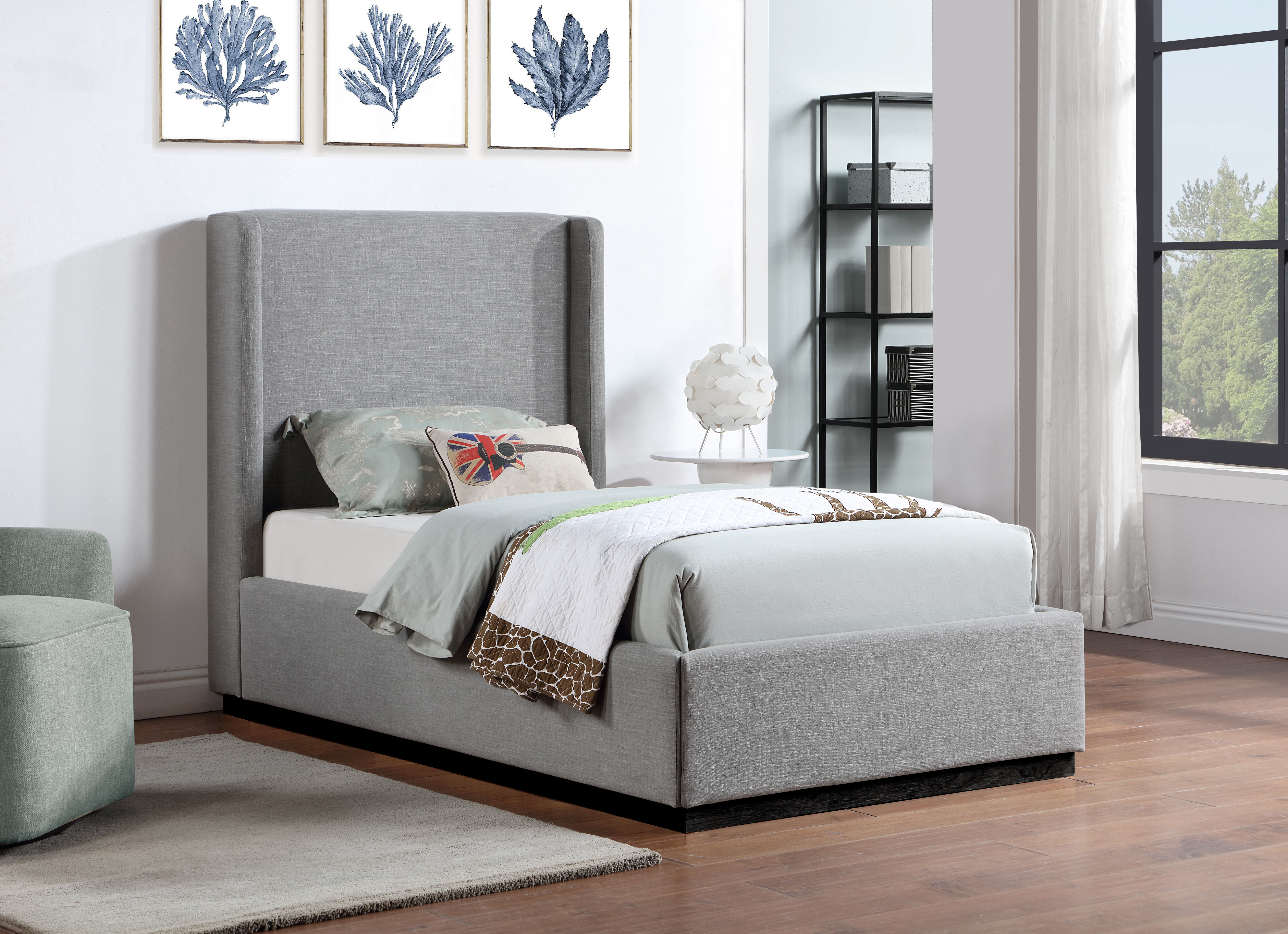 Flynn - Twin Bed - Gray