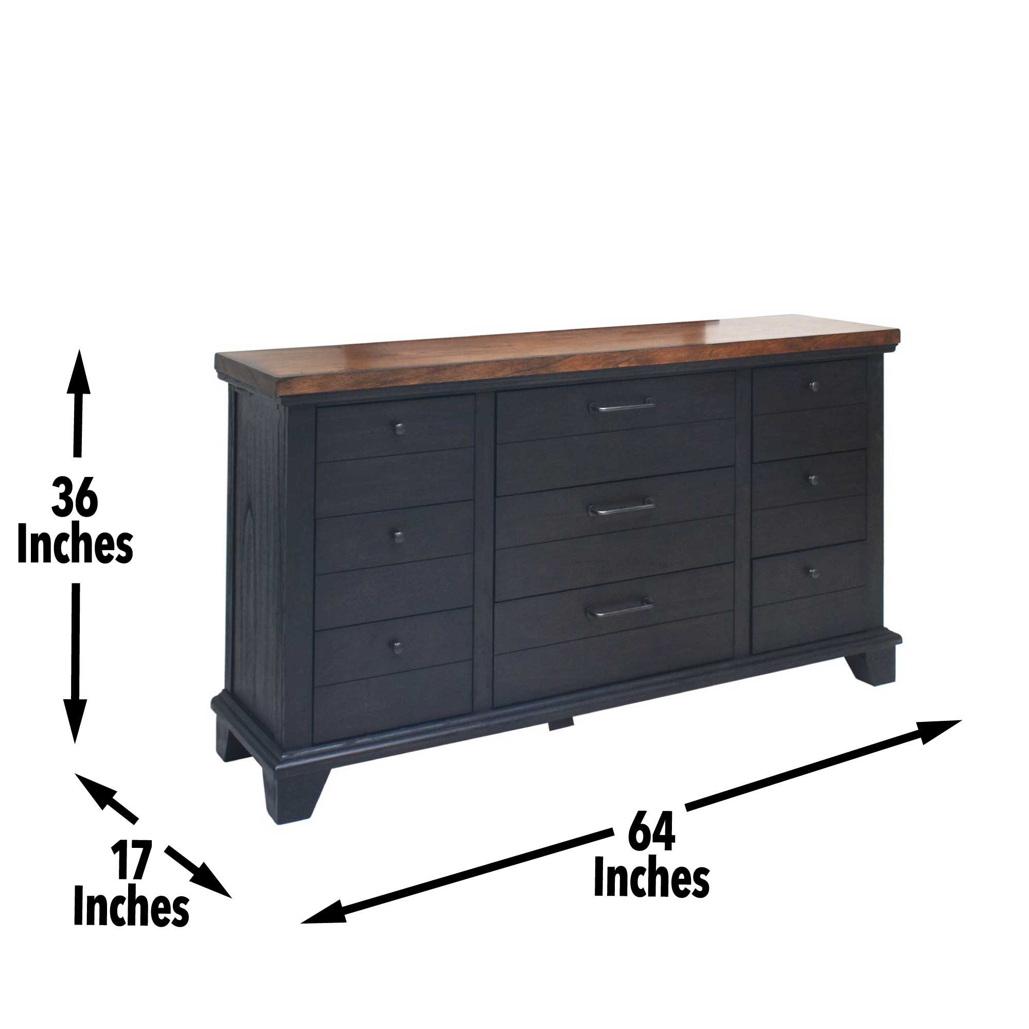 Bear Creek - 4 Piece King Bedroom Set - Black
