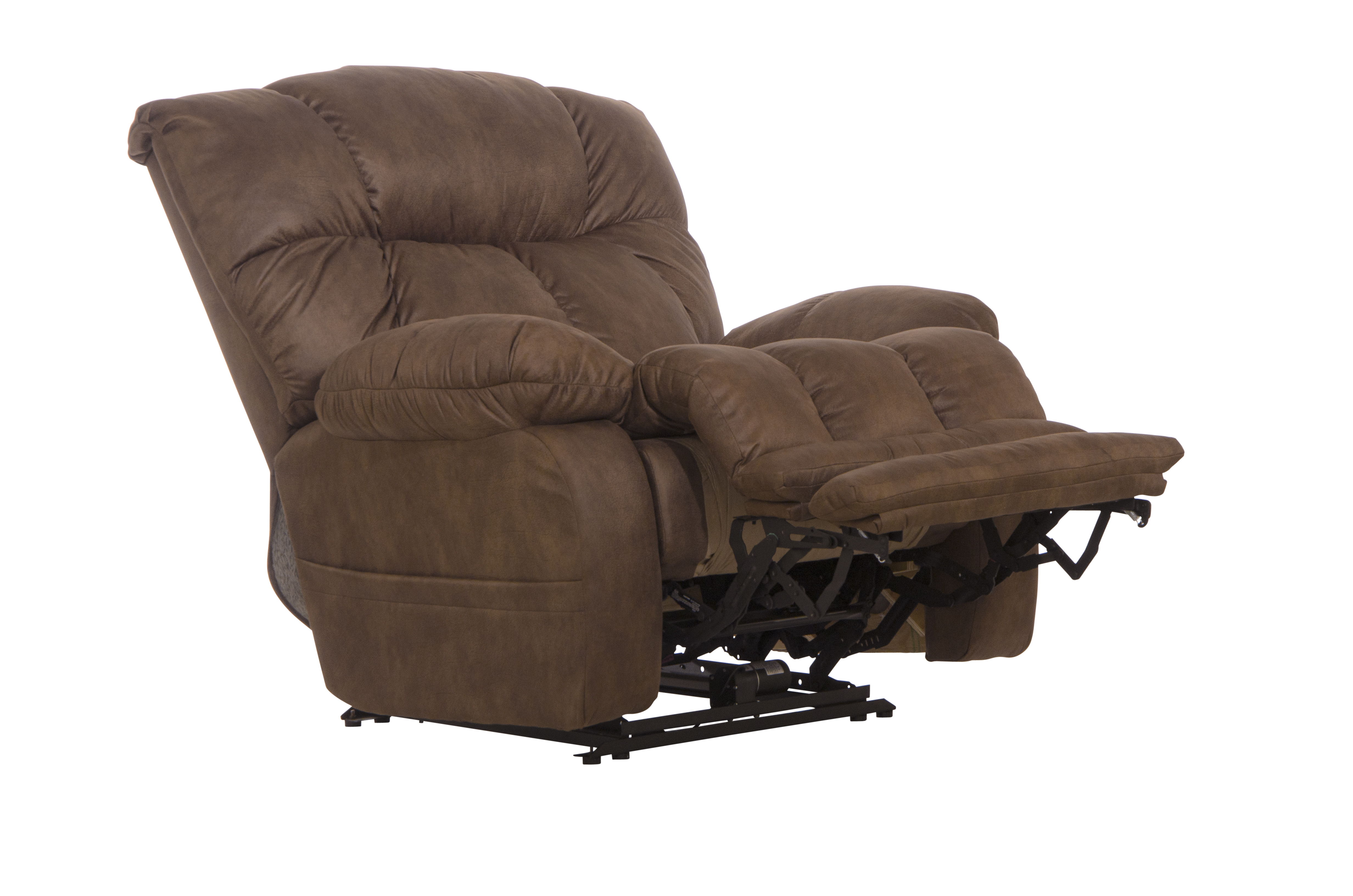 Dawkins - Power Lay Flat Reclining With Oversize Xtra Comfort Ottoman - Chocolate