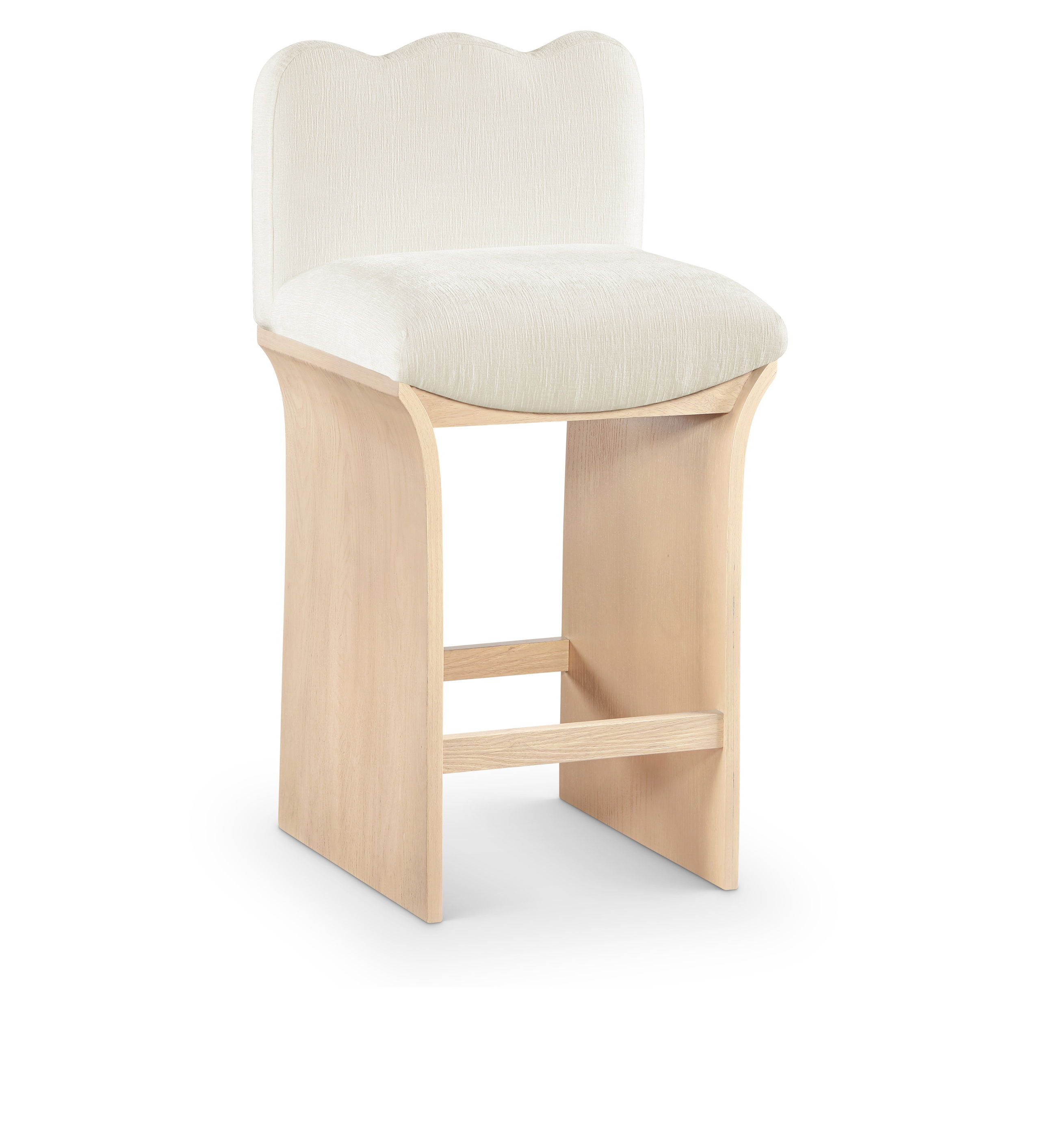Shaw - Chenille Fabric Counter Stool - Cream