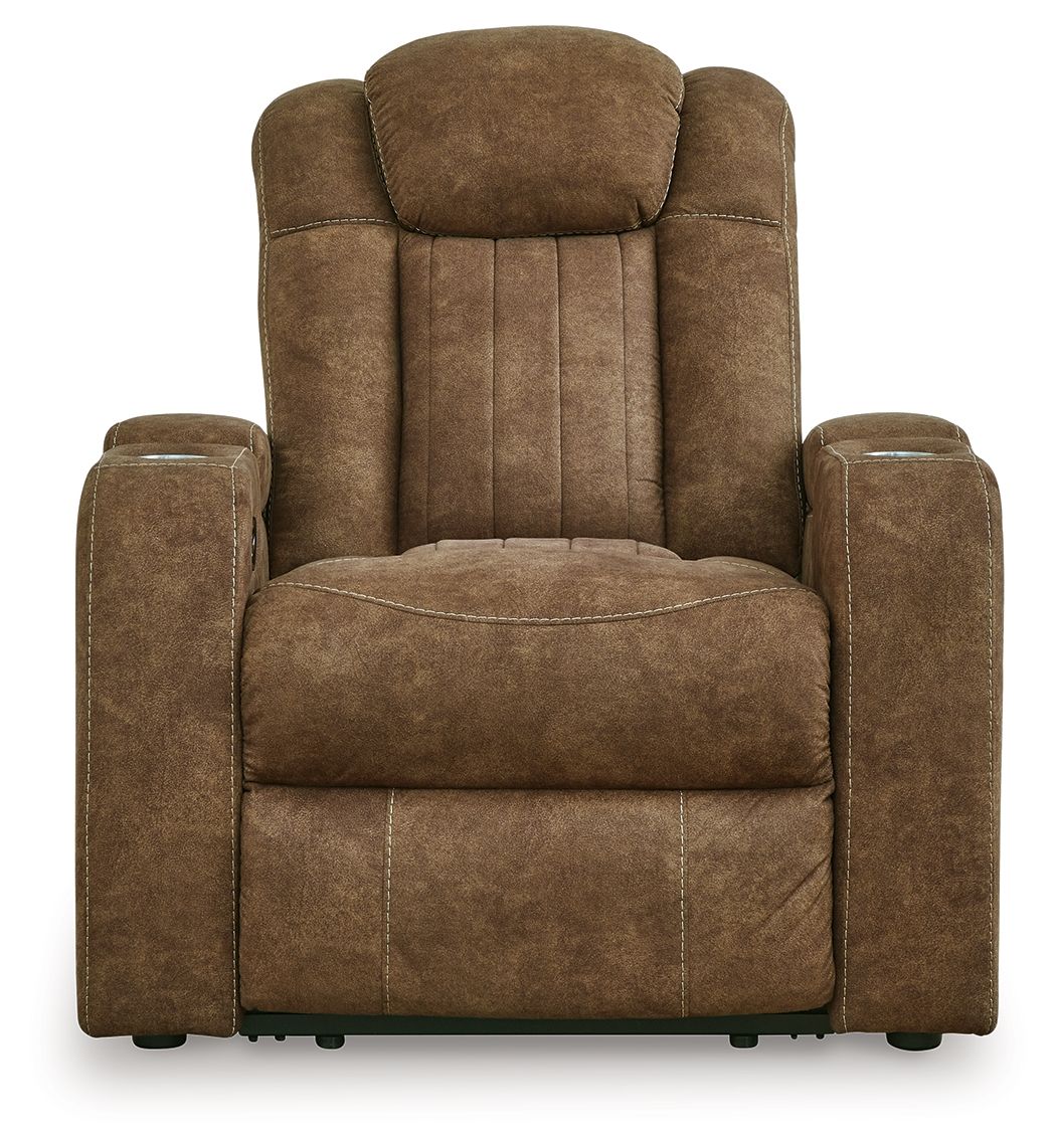 Ashley Furniture Wolfridge - Power Recliner/Adj Headrest - Brindle - Image 4