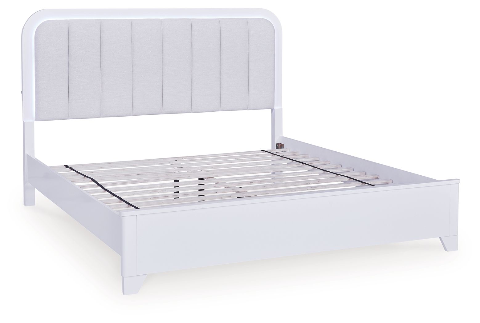 Jarlee - King Upholstered Panel Bed - White