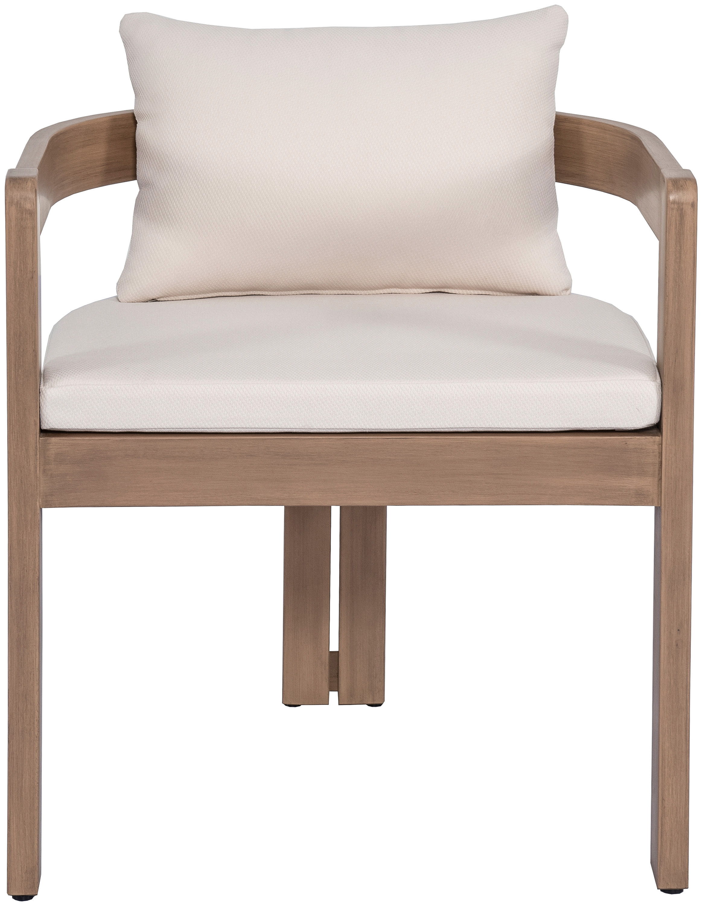 Newport - Water Resistant Fabric Upholstered Outdoor Patio Dining Chair - Cream